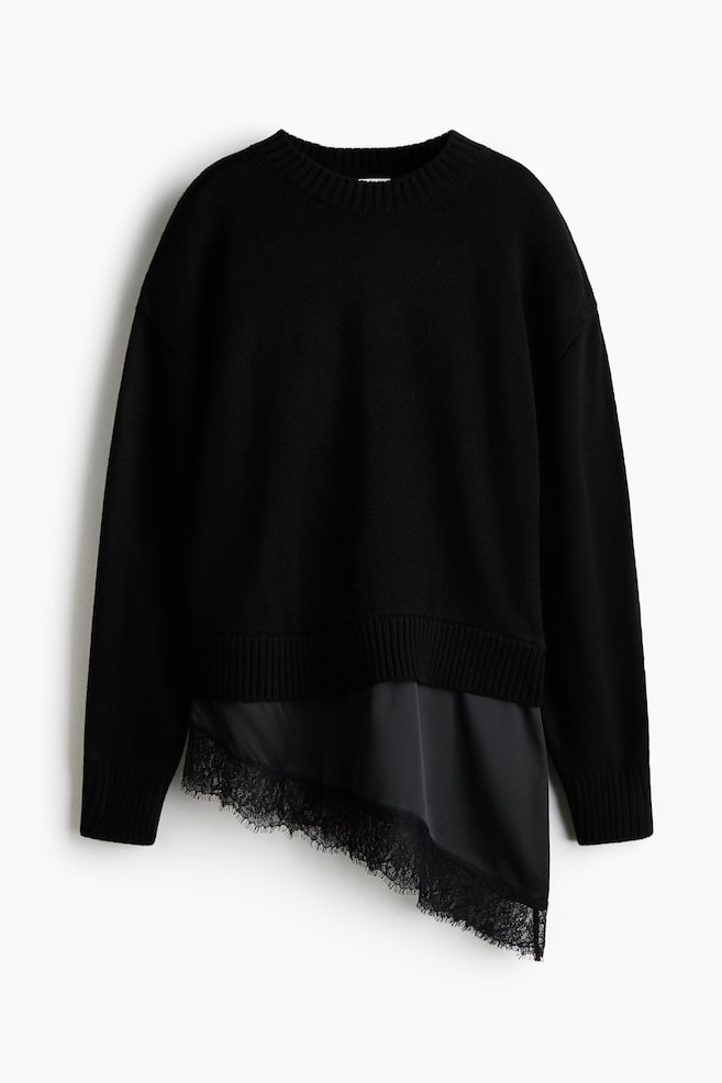 Jersey efecto layering - Negro - 1