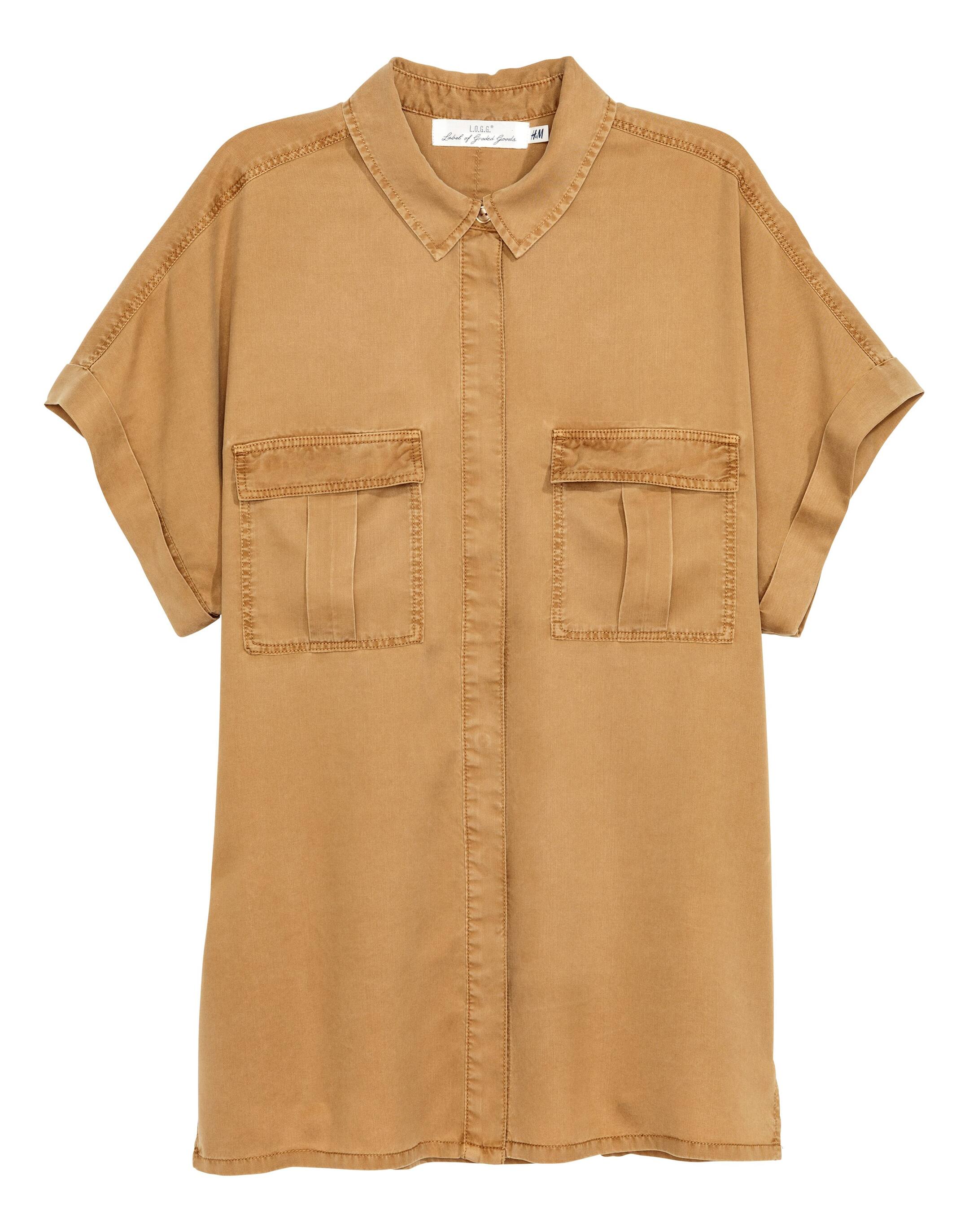 Büyük resmi görüntüle: Lyocell Gömlek - Deve tüyü - KADIN | H&M TR 1
