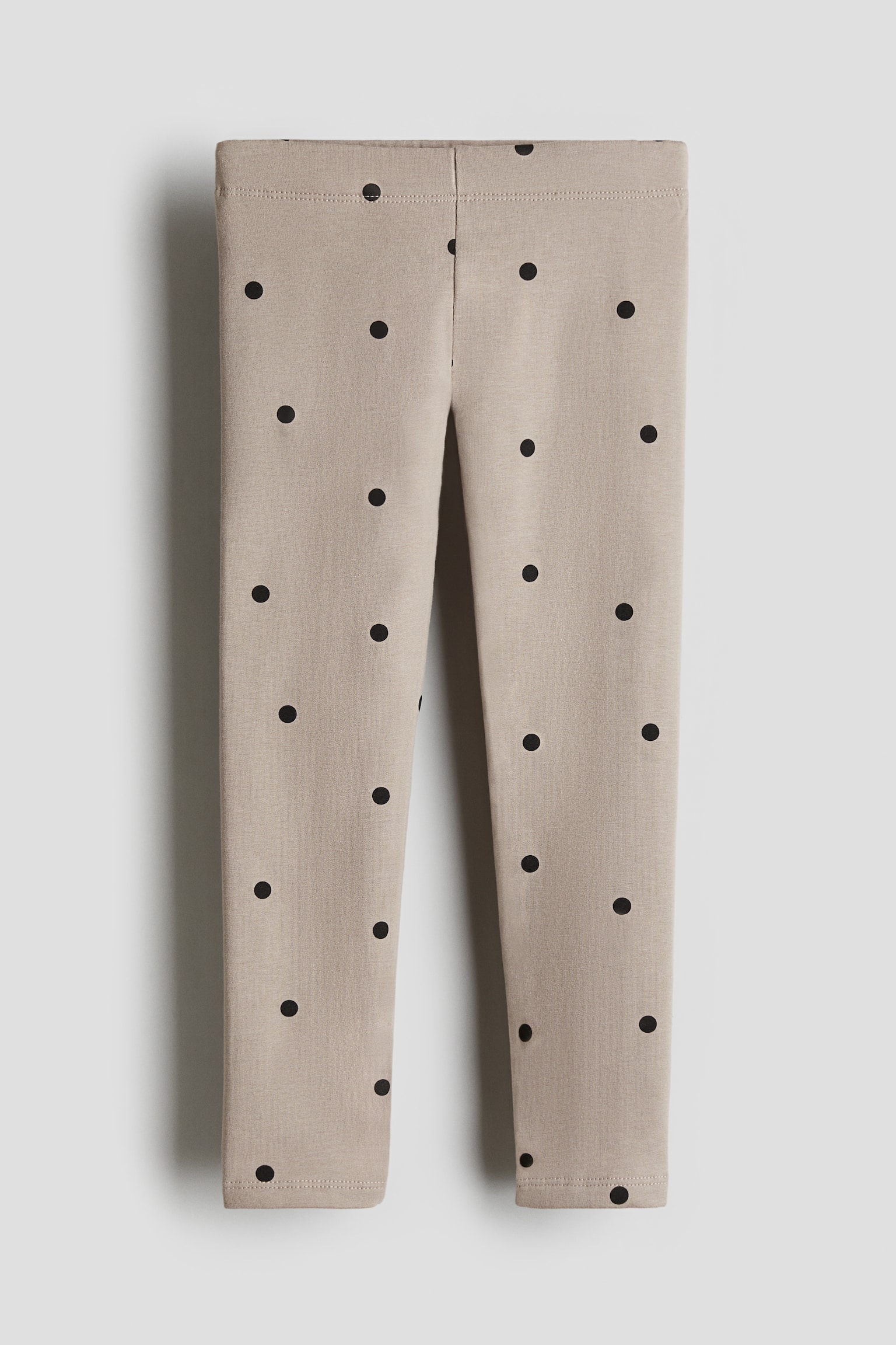 Brushed-inside leggings - Beige/Spotted/Black/Dark grey/Hearts/Dark dusty pink/Hearts/Light green/Hearts/Cream/Hearts/Light beige/Hearts/Light dusty pink/Pink/Hearts/Dark grey/Spotted - 1