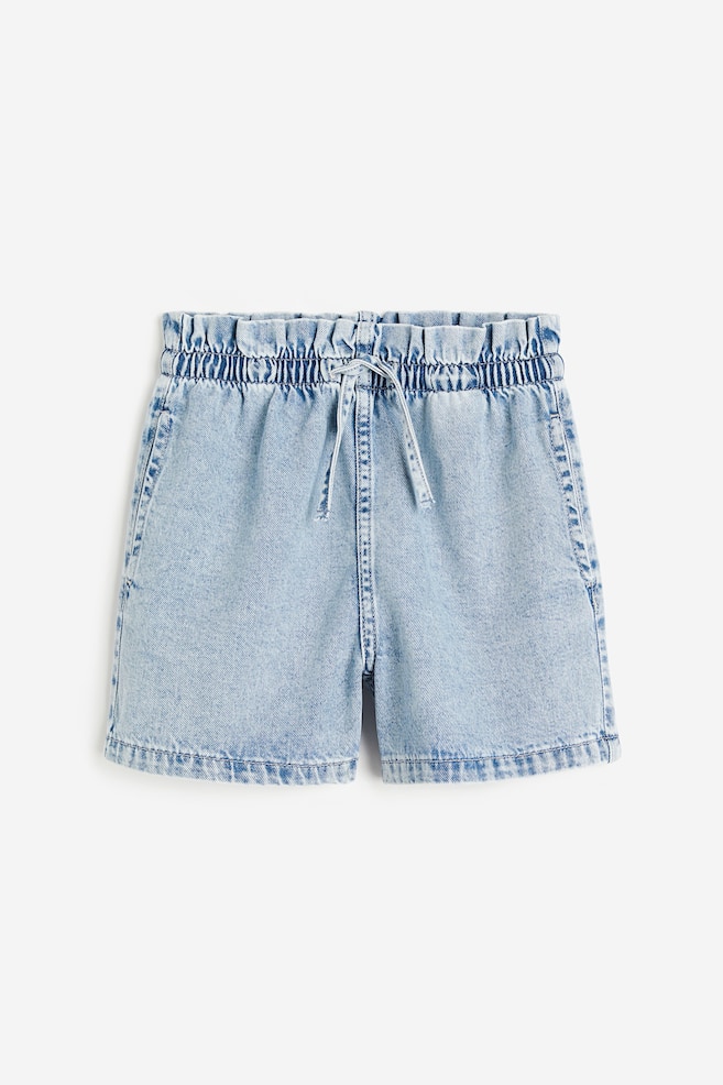 Pull on-shorts i denim - Lys denimblå/Hvid/Denimblå - 1
