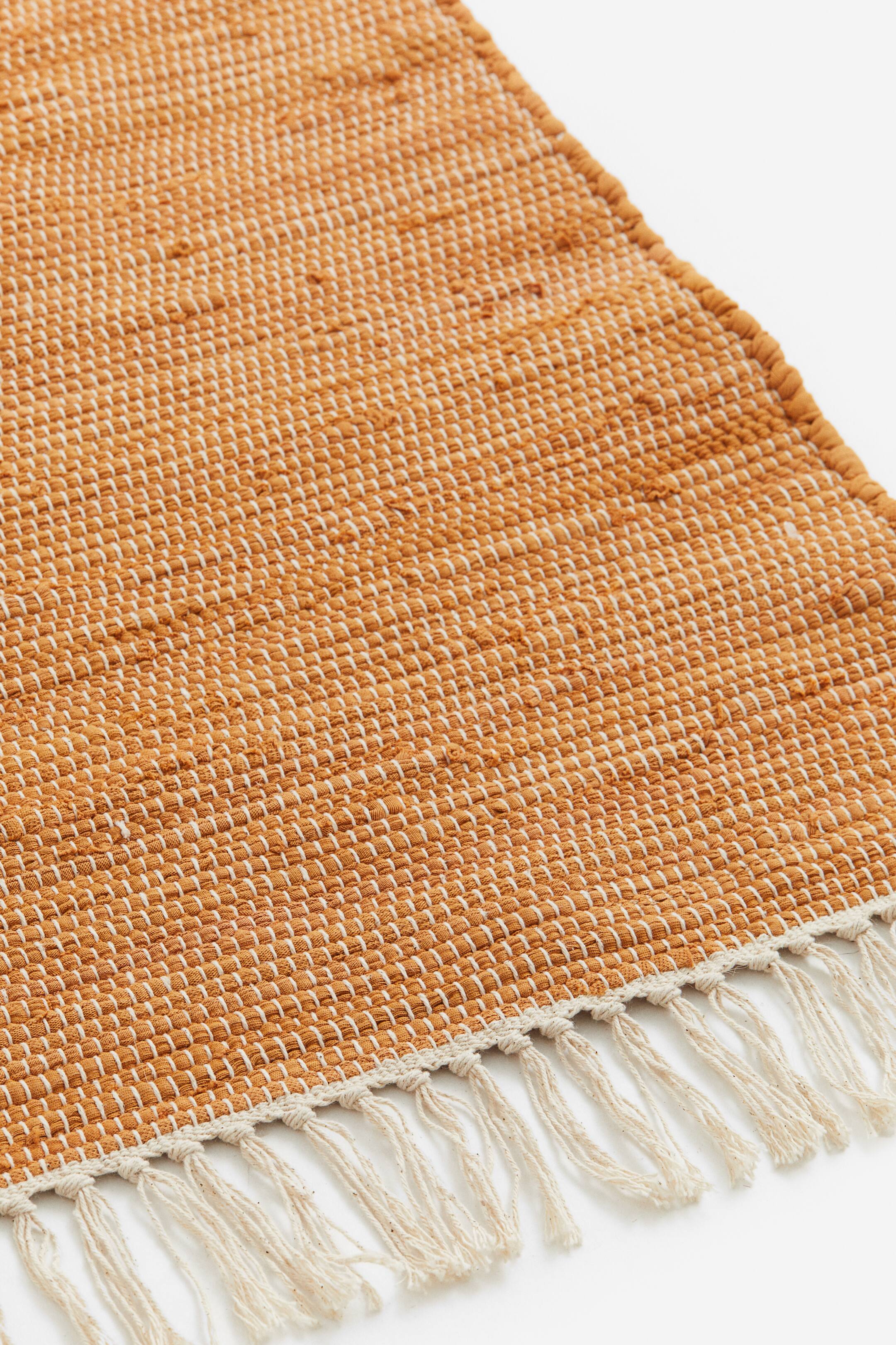 Cotton rag rug Dark yellow Home All H&M GB