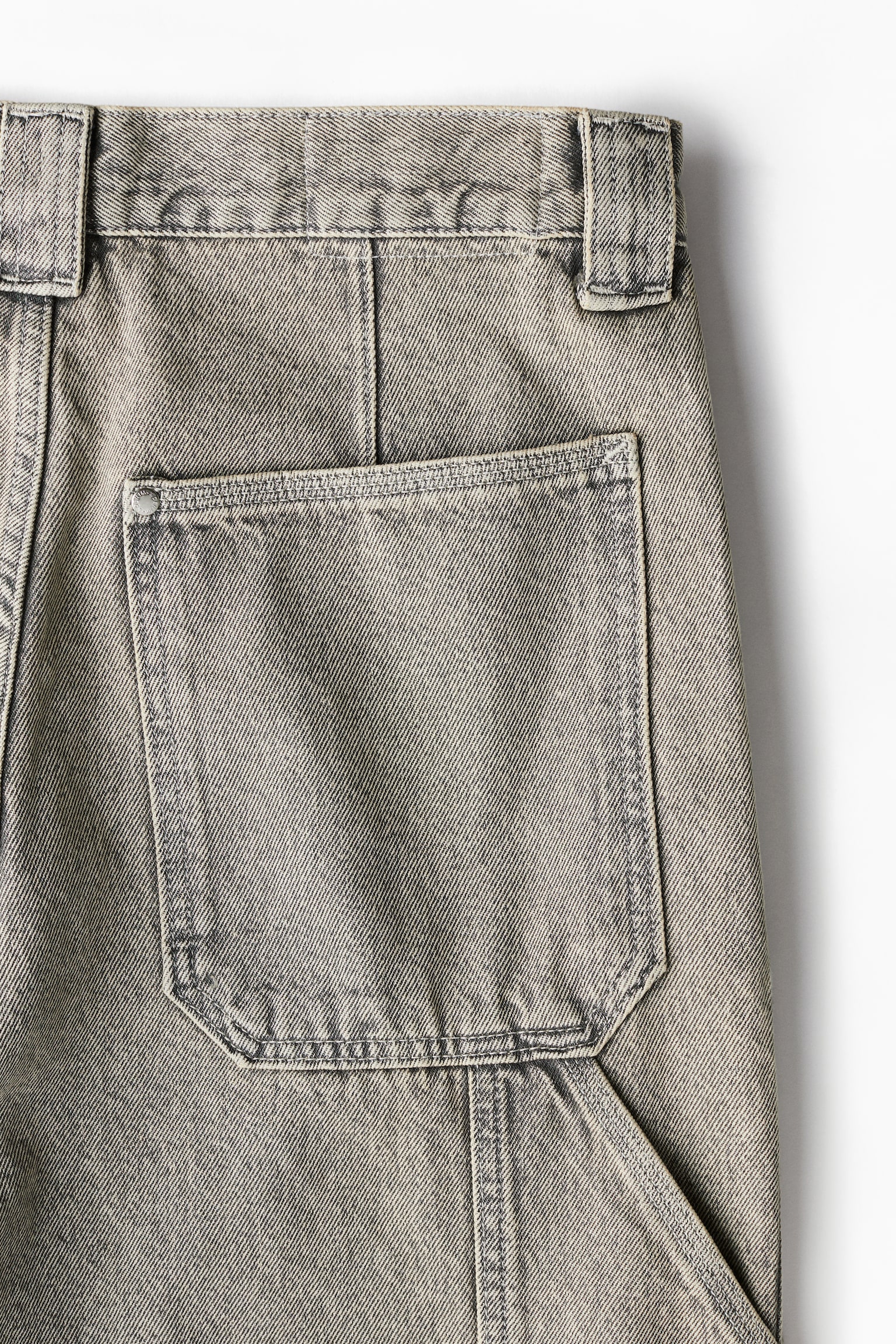 Baggy Denim carpenter shorts - Denim gray - 4