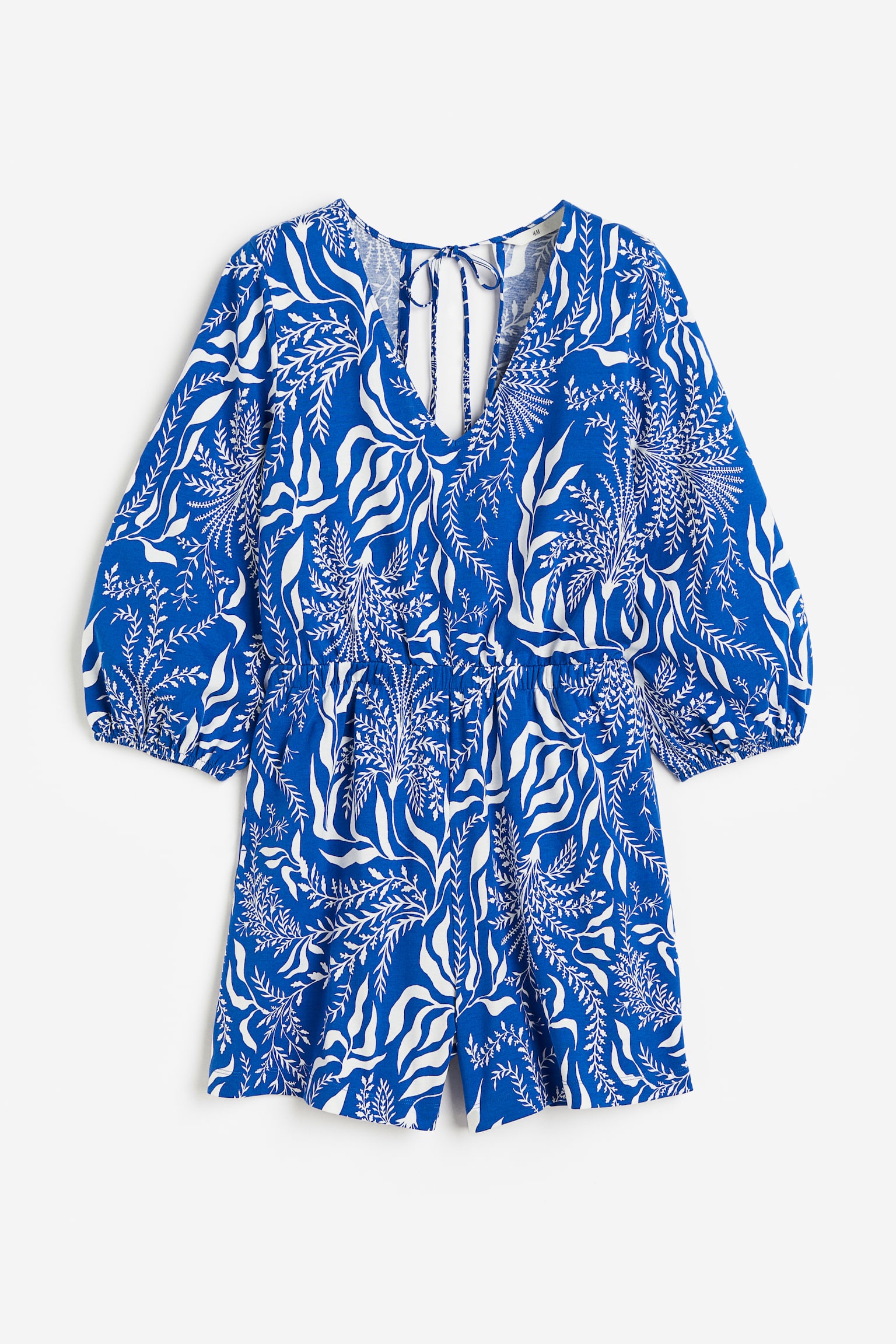 Patterned playsuit - Bright blue/Patterned - 1