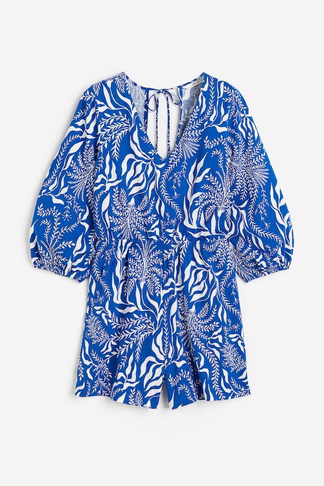 Patterned playsuit - Bright blue/Patterned - 2