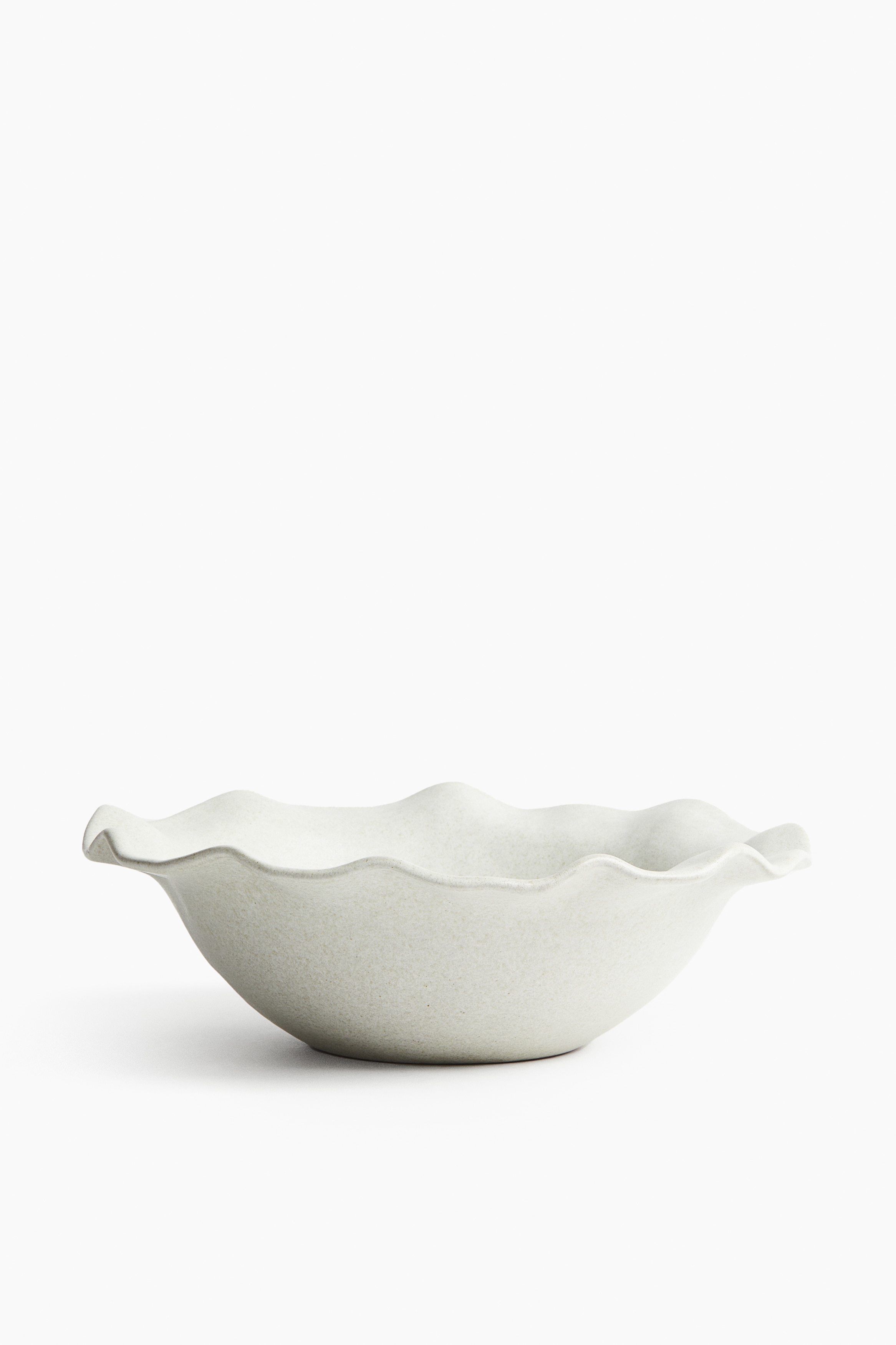 H&M Home  - Grand plat de service creux en terracotta - Blanc