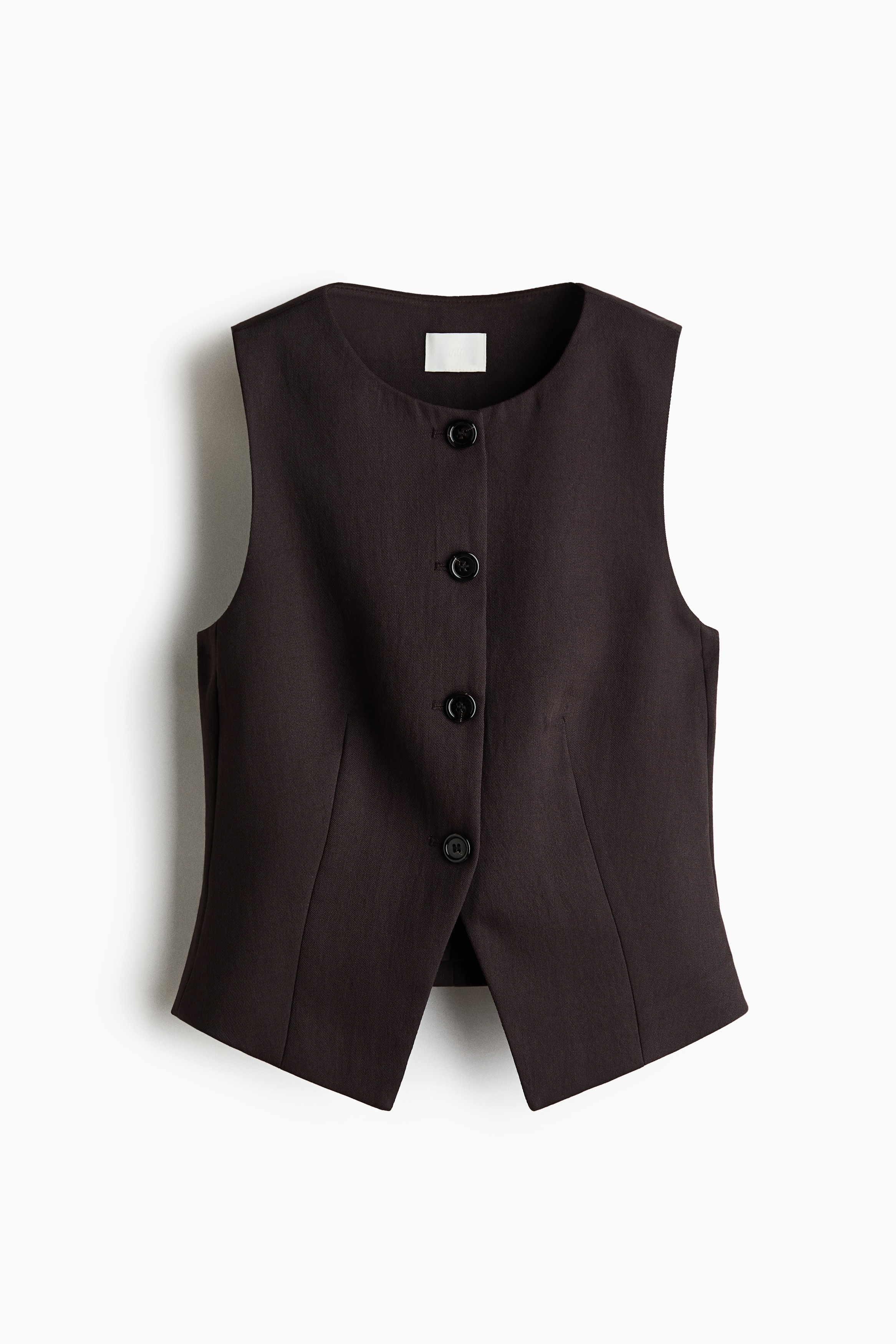 Vest - Dark brown/Yellow/Dark beige