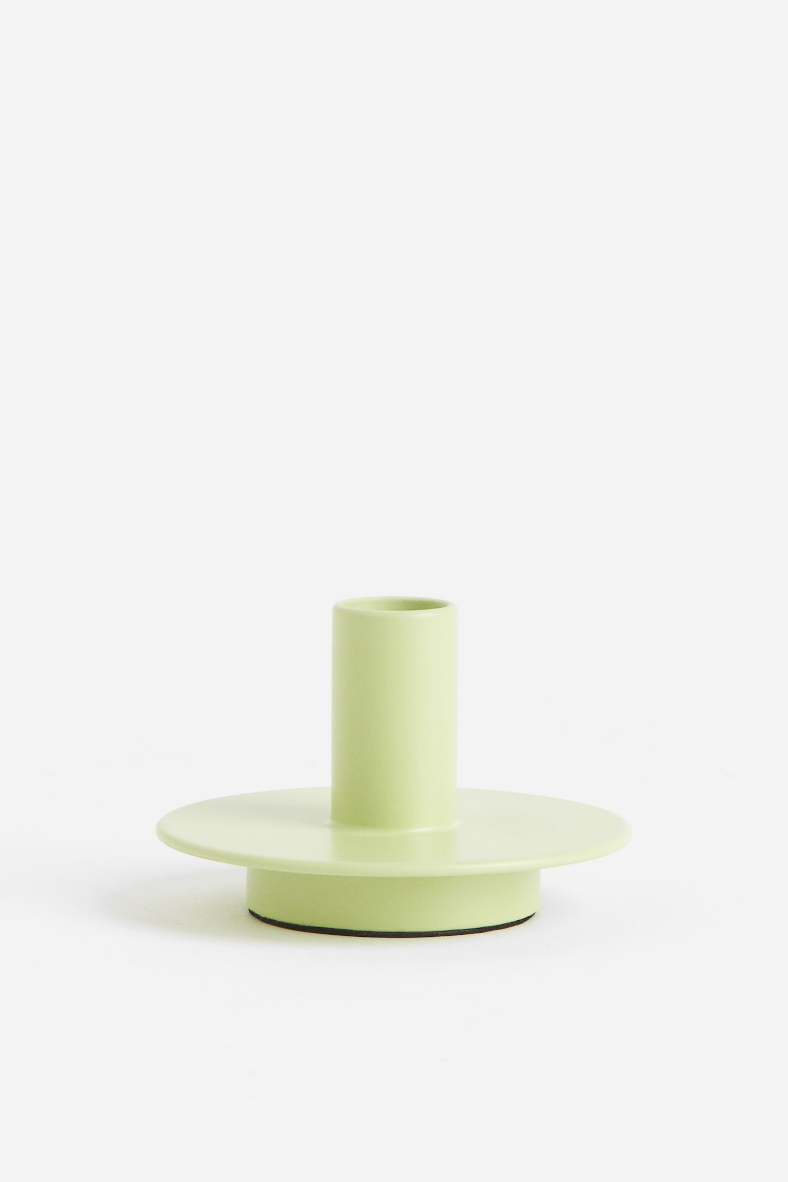 Metal candlestick - Lime green/Black/Light beige - 1