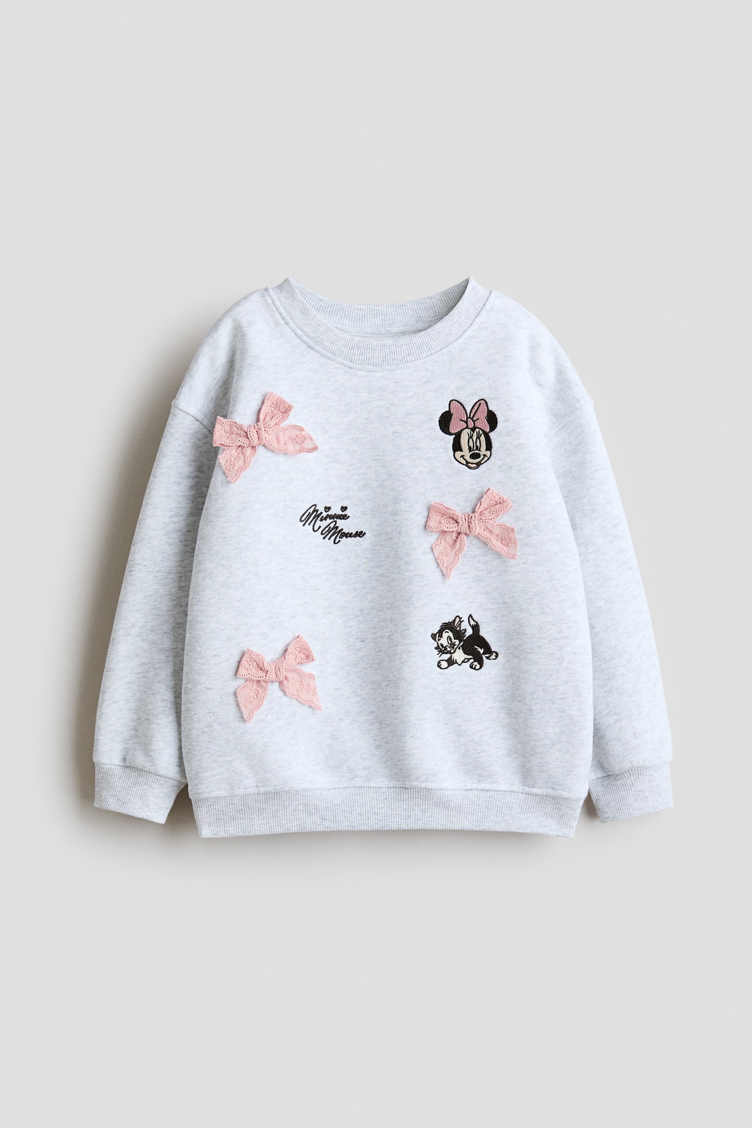 Felpa con stampa - Grigio chiaro mélange/Minni/Crema/Minni/Crema/Aristogatti