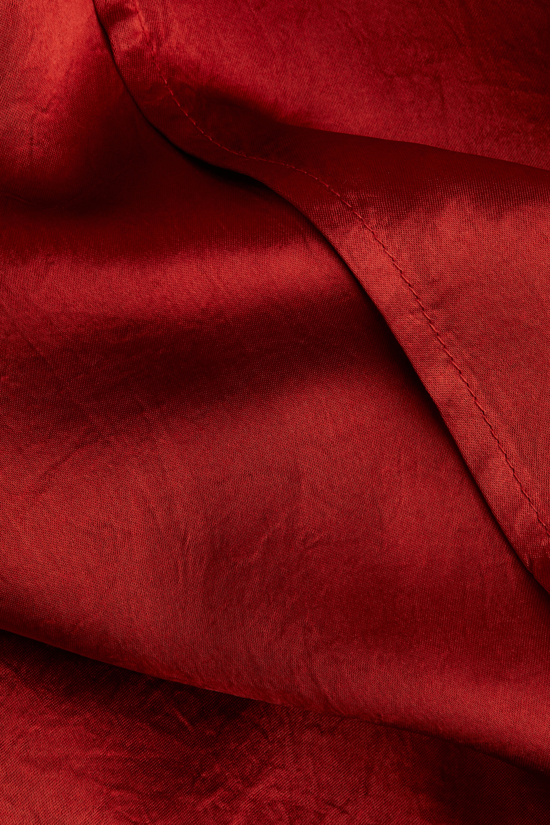 Shoulder-pad satin dress
