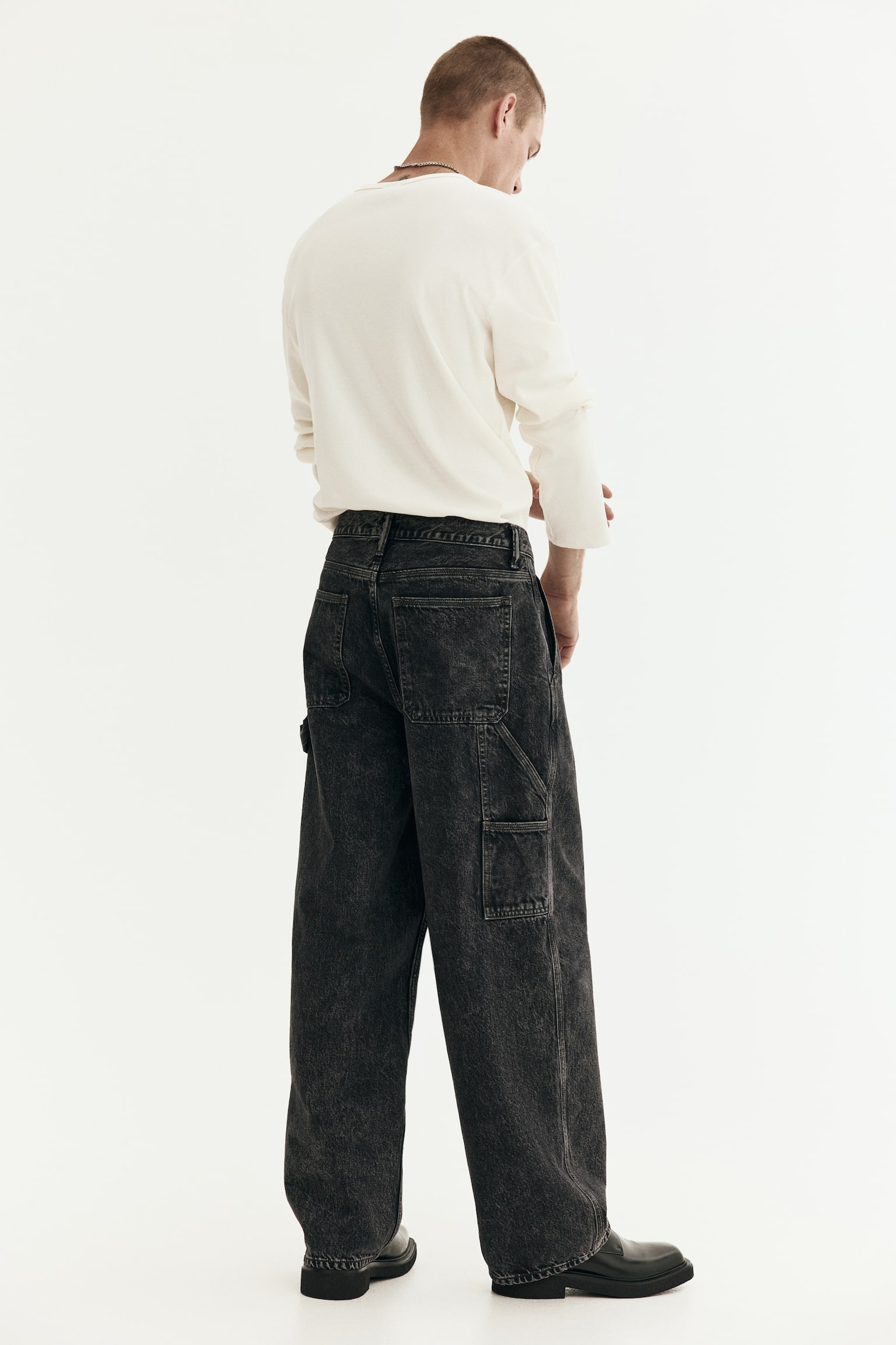 Jean ample de menuisier - Gris denim foncé/Bleu denim/Bleu denim foncé - 5