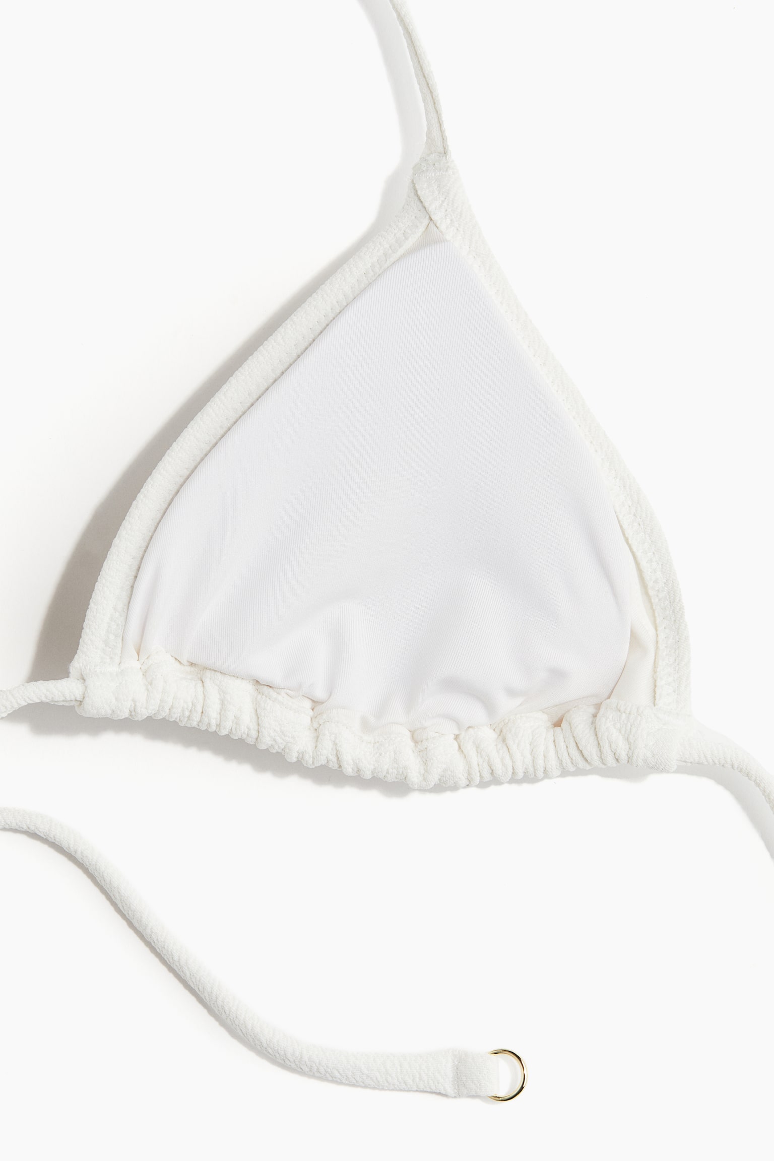 Padded triangle bikini top - White - 5