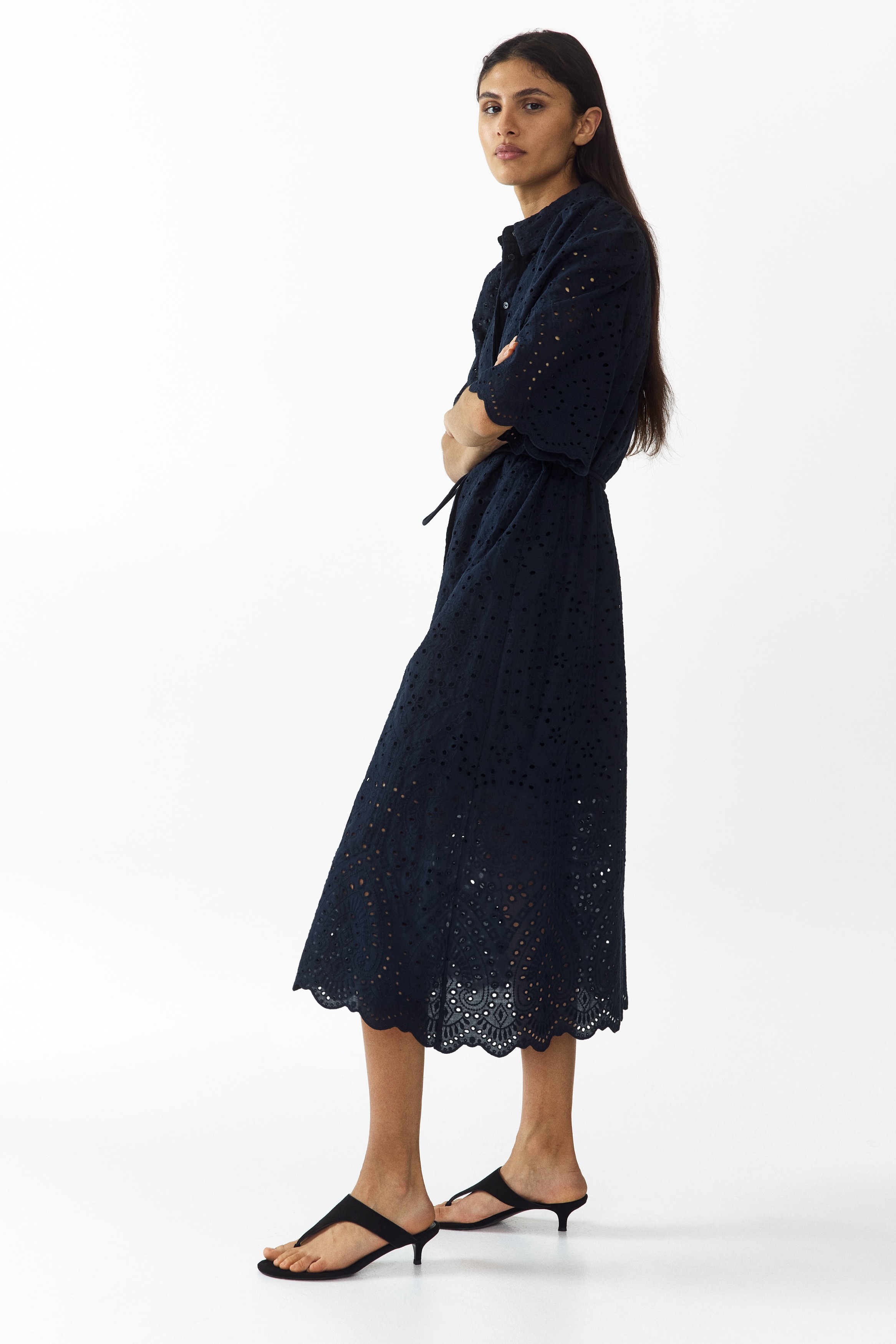 Eyelet-Embroidered Cotton Shirt Dress from H&M - $74.99