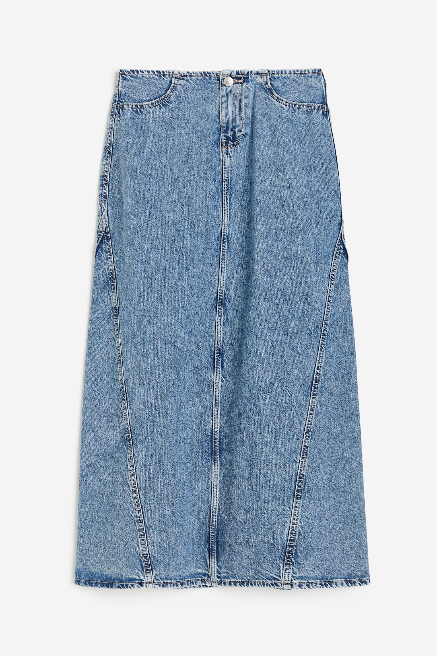 Denim Maxi Skirt - Light denim blue/Black - 2