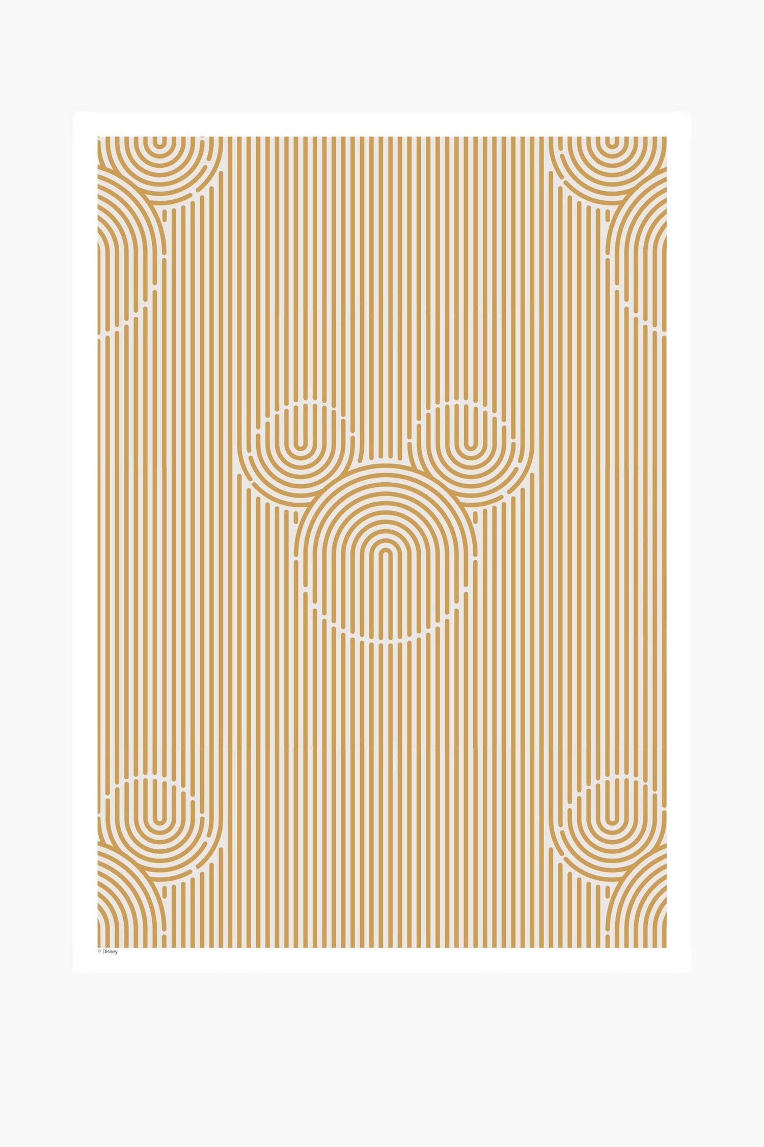 Poster & Frame - Disney - Geel Stripe Mickey - Mickey Mouse - size: 30x40