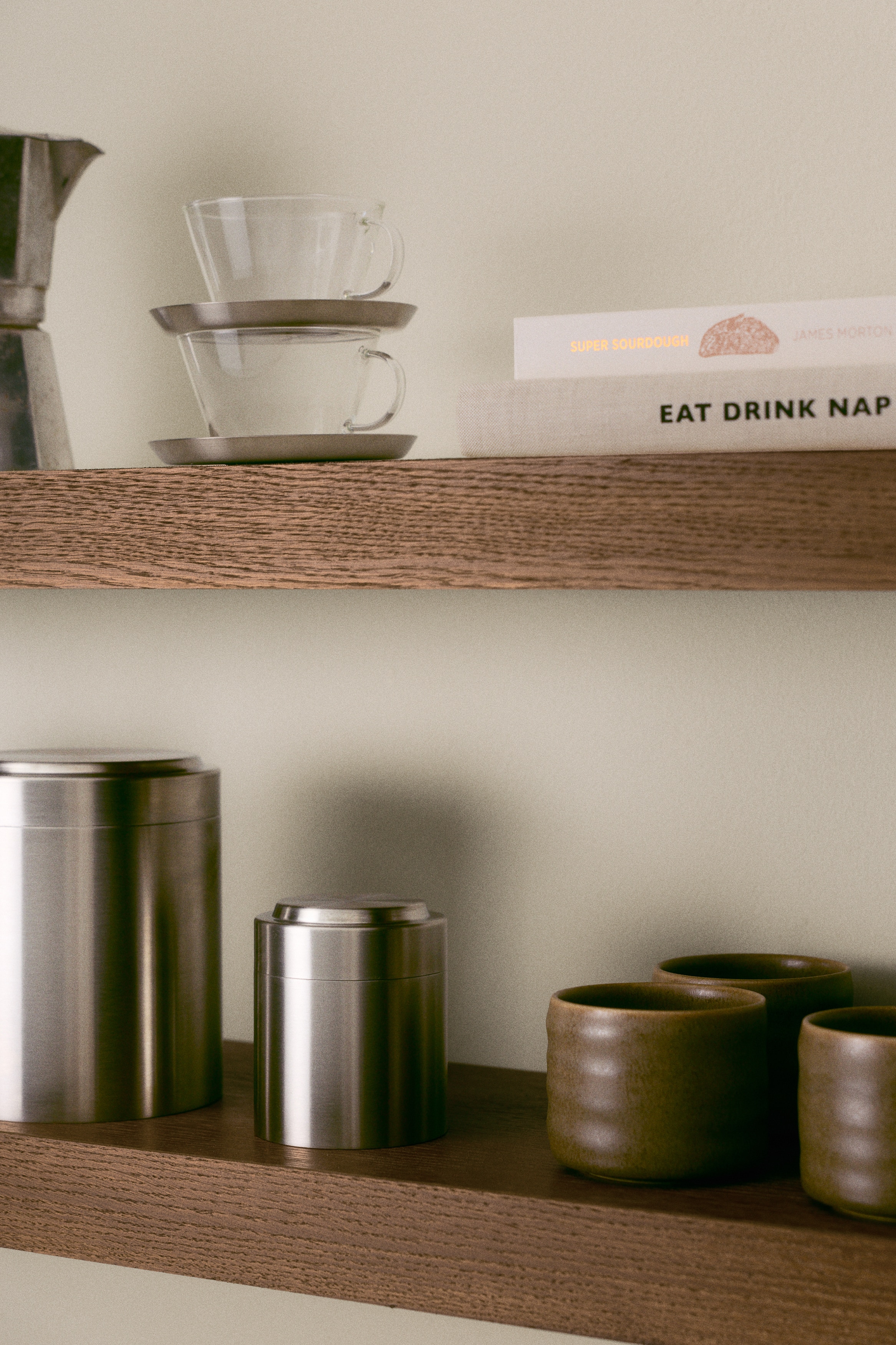 Small Stainless Steel Canister - Silver-colored