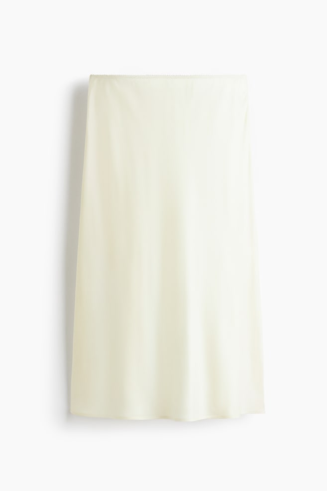 Viscose Slip Skirt - Light yellow/Black/white dotted - 1