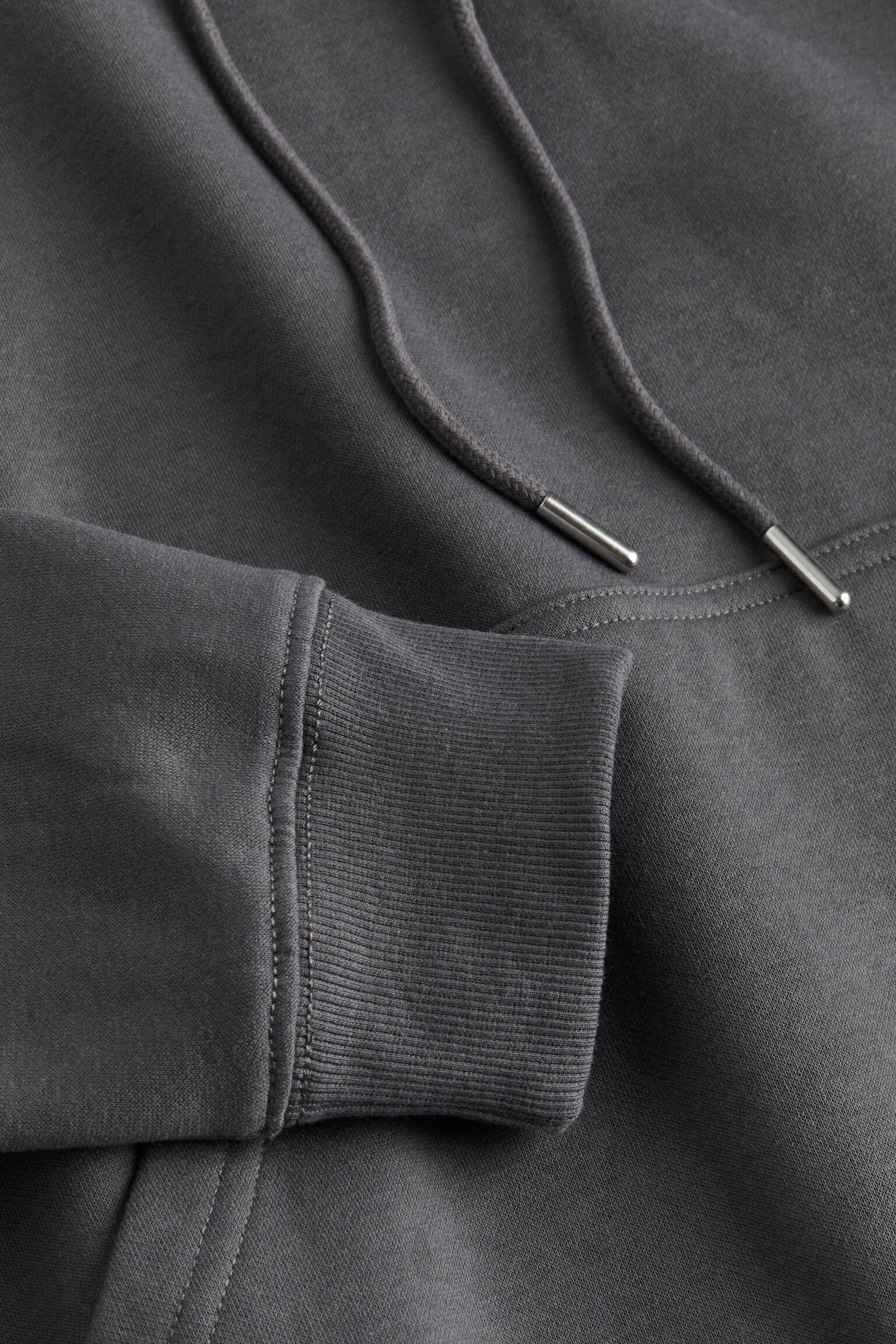 Áo chui đầu có mũ - Màu xám đậm/Màu đen - 2