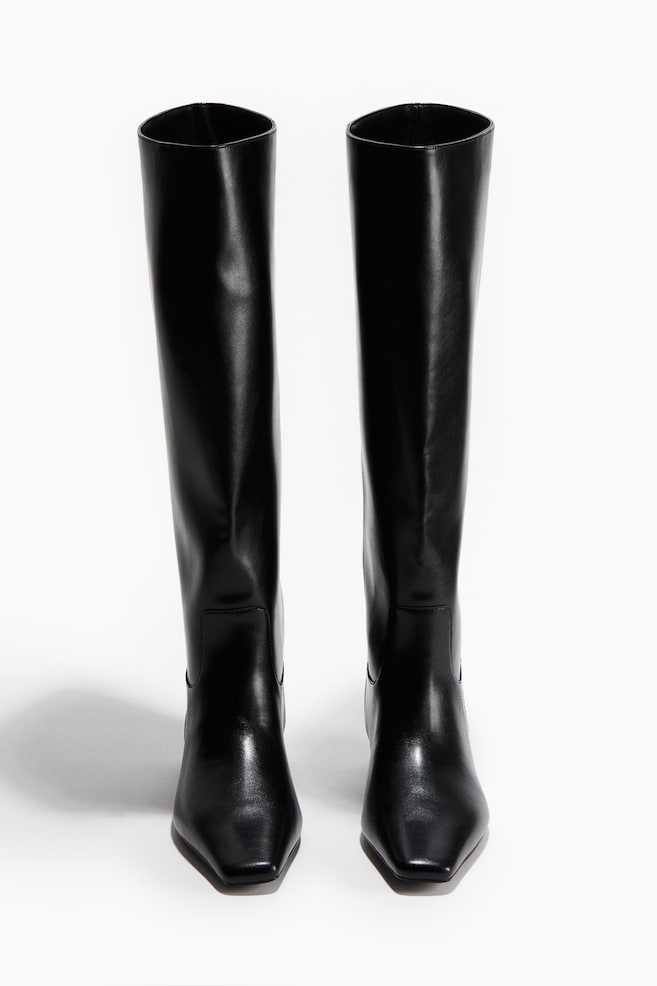 Knee-high boots-Black - 3