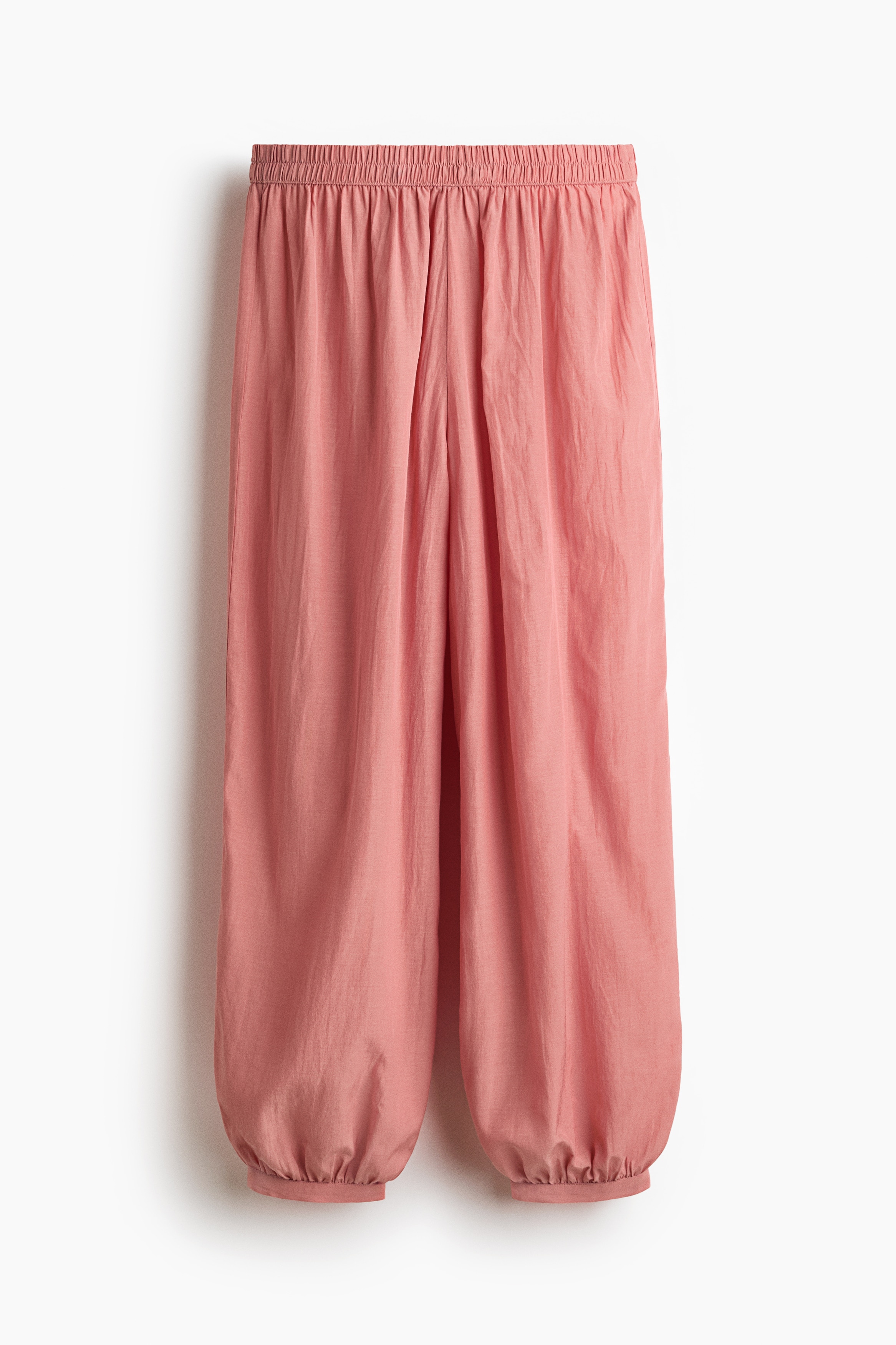 Viscose-blend balloon trousers - Coral pink