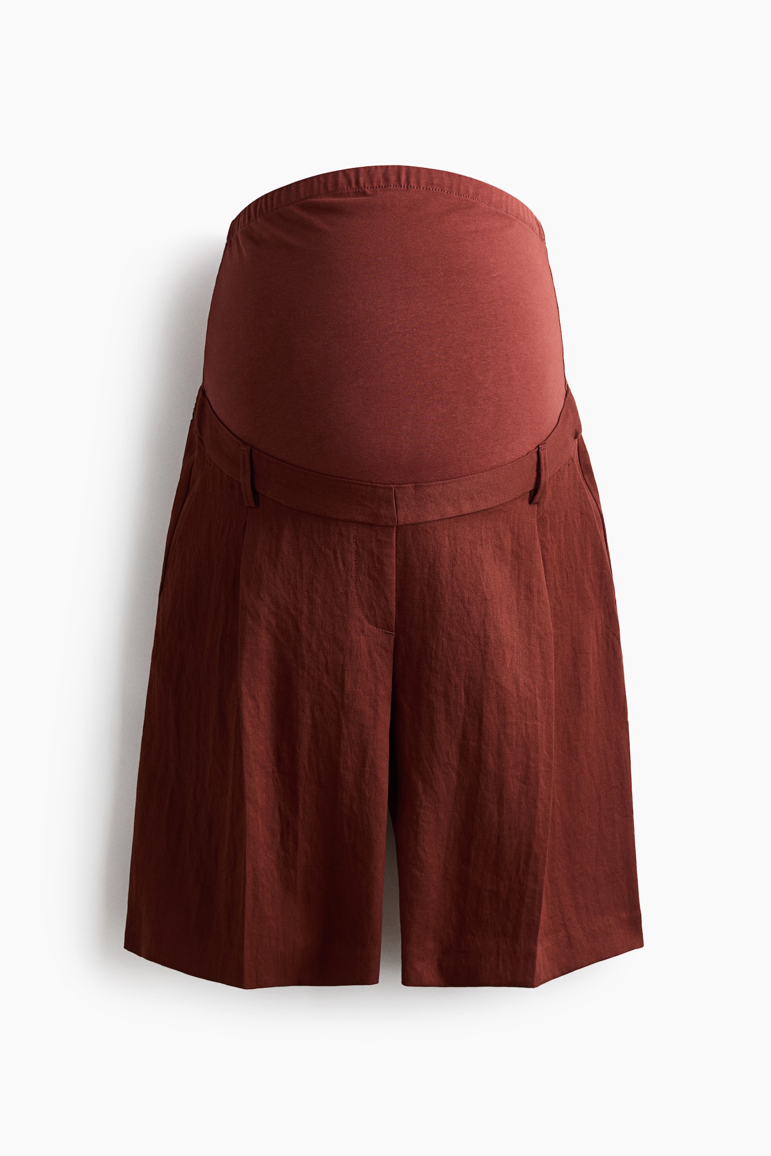 MAMA Bermude din denim - Maro-ruginiu/Galben-muștar/Negru - 1