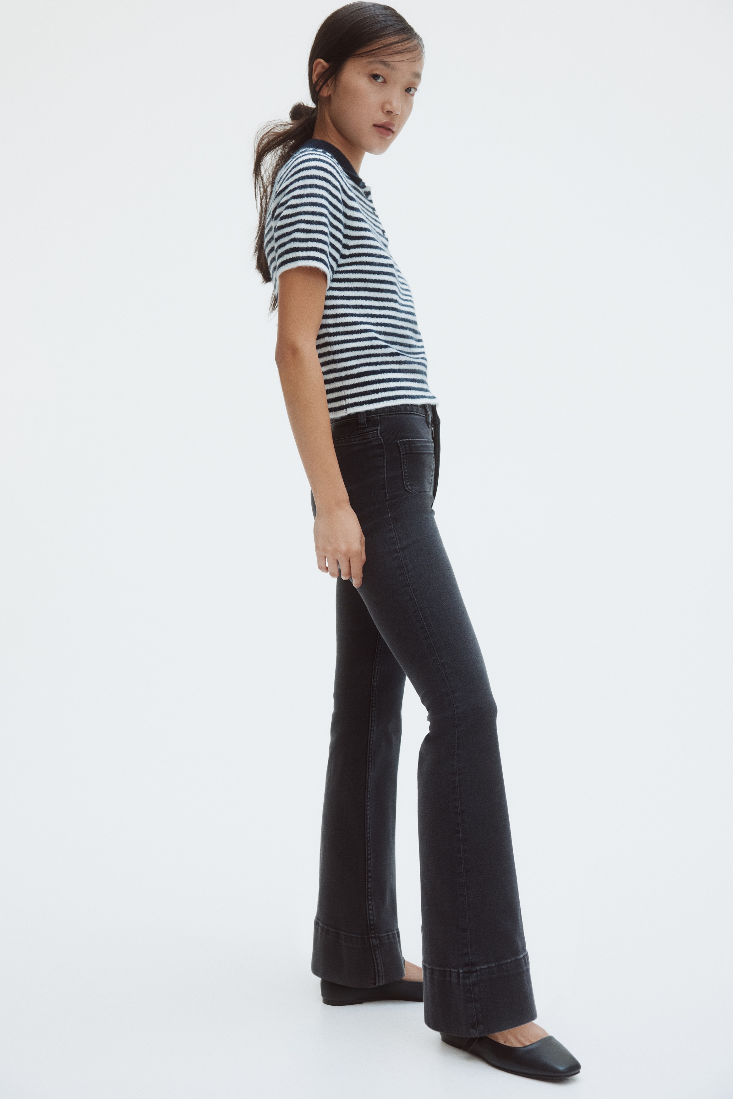 Bootcut High Jeans - Negro denim/Azul denim/Azul denim oscuro