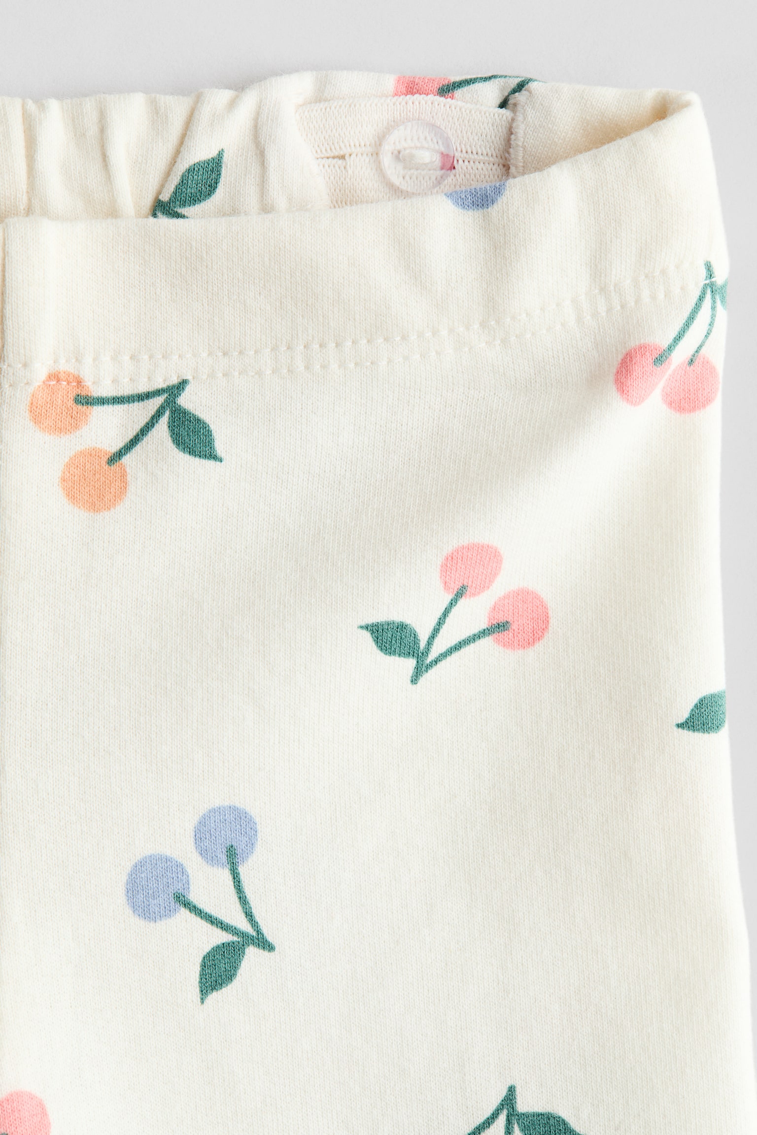 Brushed-inside leggings - Cream/Cherries/Light green/Cherries/Light pink/Floral/Light purple/Floral/Cream/Hearts - 2