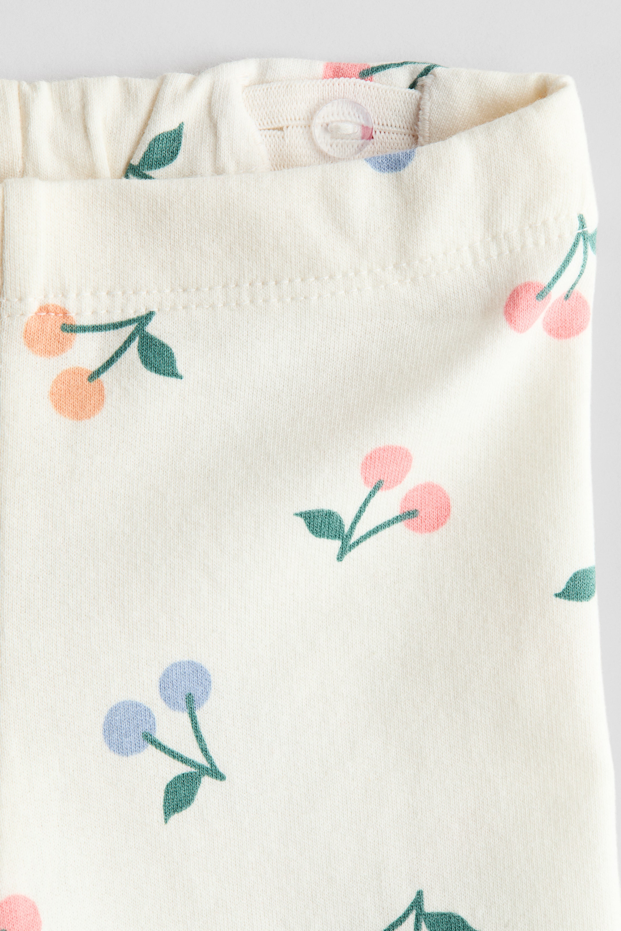 Büyük resmi görüntüle: İçi Tüylü Tayt - Krem/Kirazlar - ÇOCUK | H&M TR 2