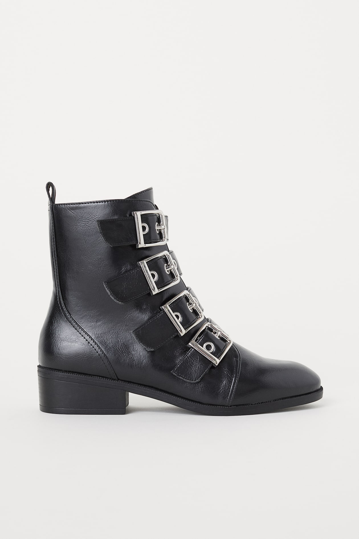 Boots with buckles - Low heel - Black - Ladies | H&M GB