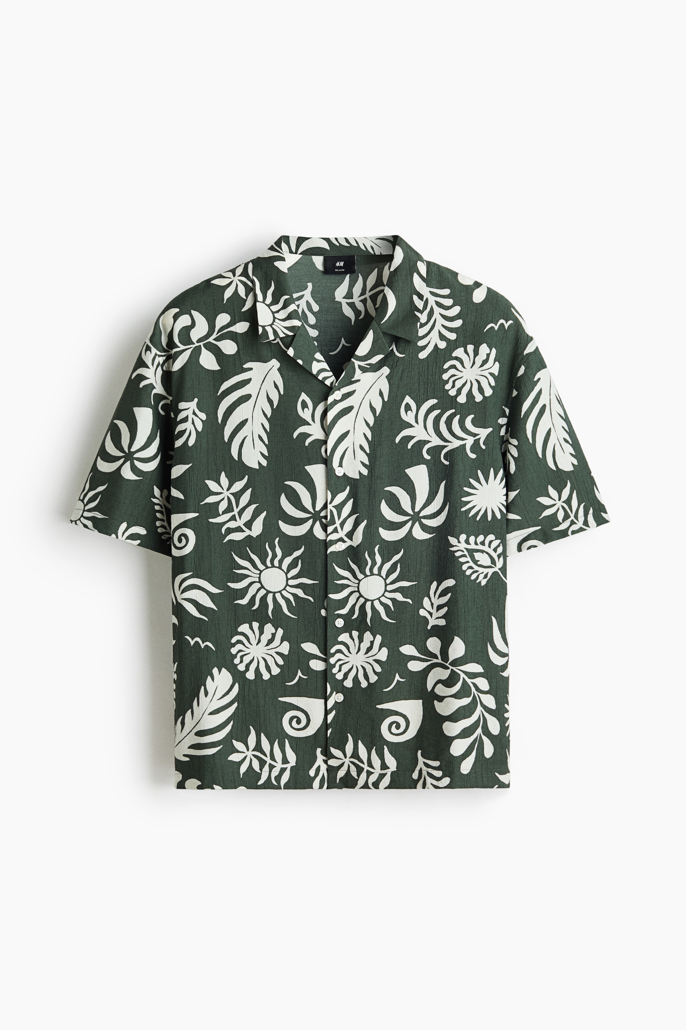Relaxed Fit Resort shirt - Dark khaki green/Patterned/Dark brown/Patterned/White/Patterned/Black/Patterned/Dark orange/Patterned/Black/Patterned