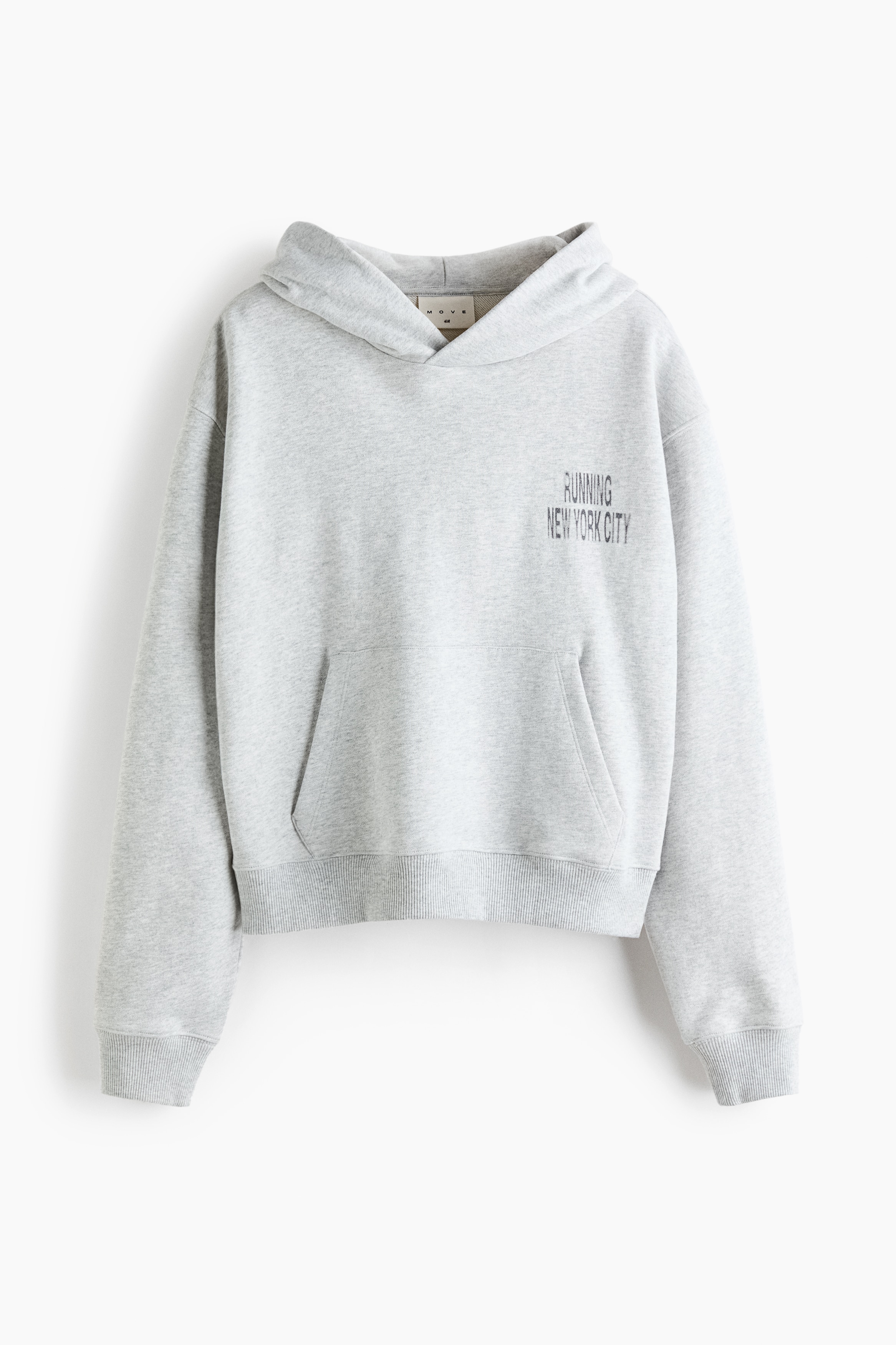 Loose-Fit Sports Hoodie - Light gray melange/Running
