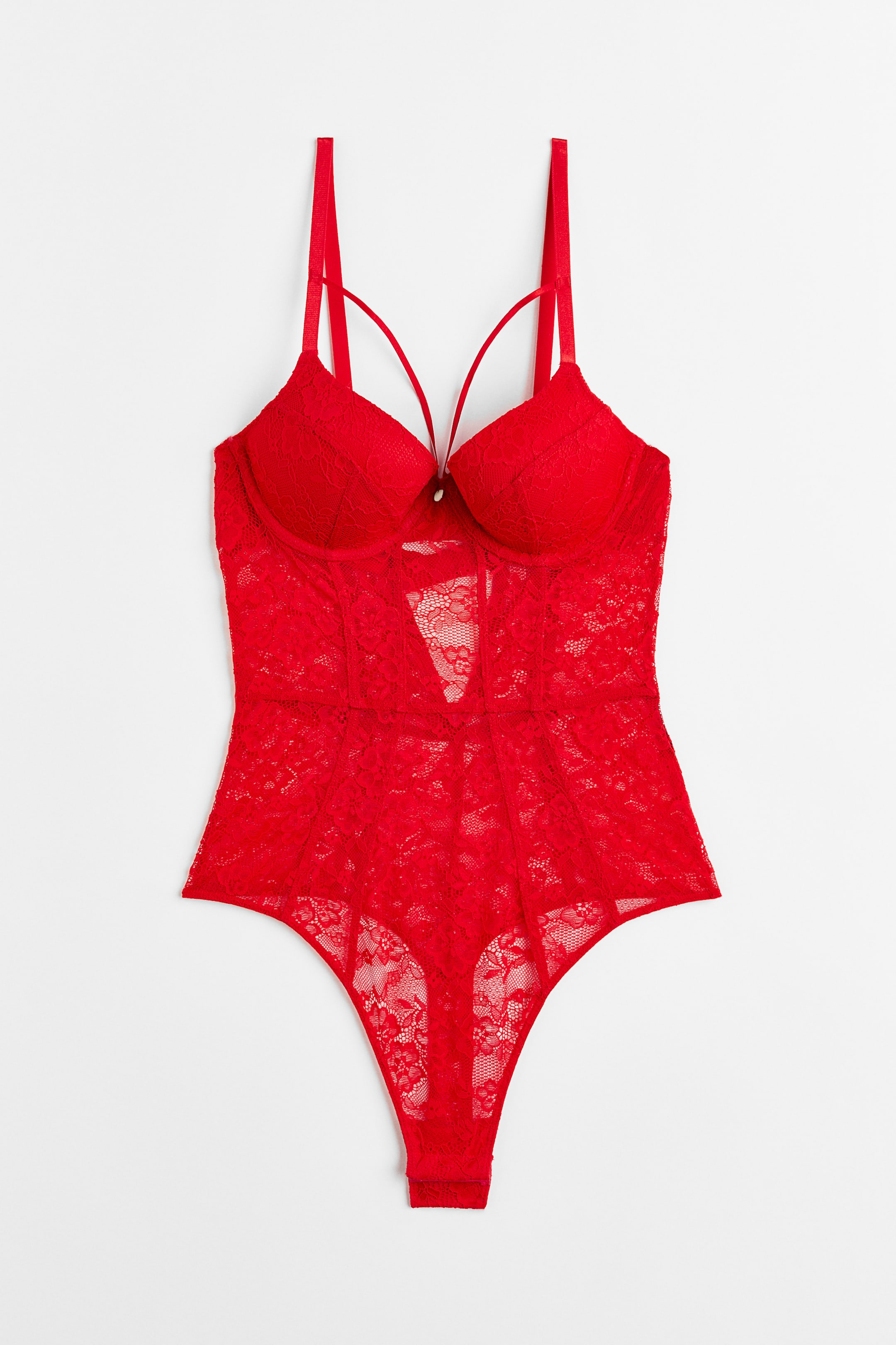 Xem ảnh lớn hơn: Áo một mảnh lọt khe nâng ngực - Màu đỏ - Ladies | H&M VN 1