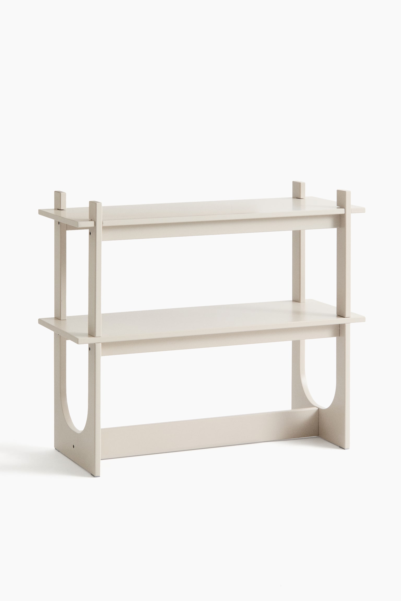 Wooden floor shelf - Light beige/Dark brown - 1