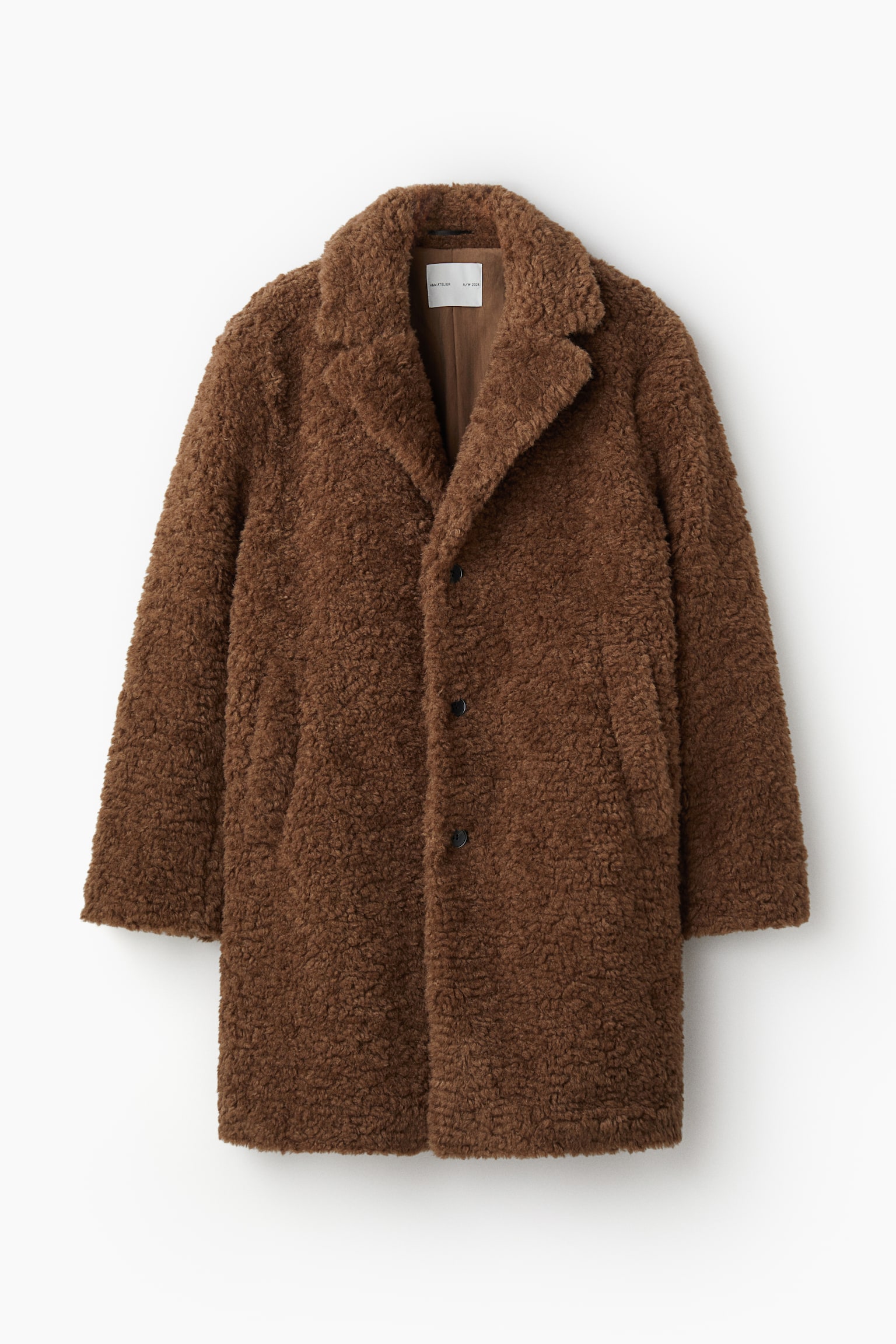 Single-breasted teddy coat - Light brown - 2