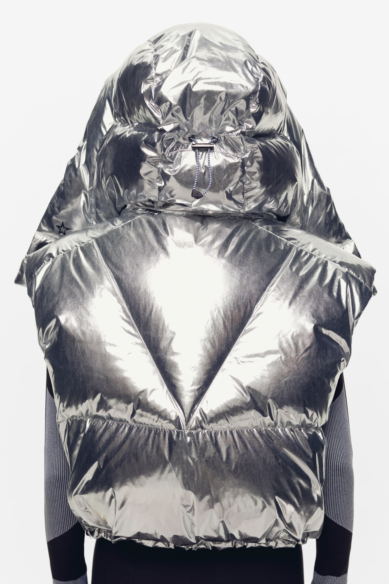 Water-repellent down gilet - Silver-coloured - 4