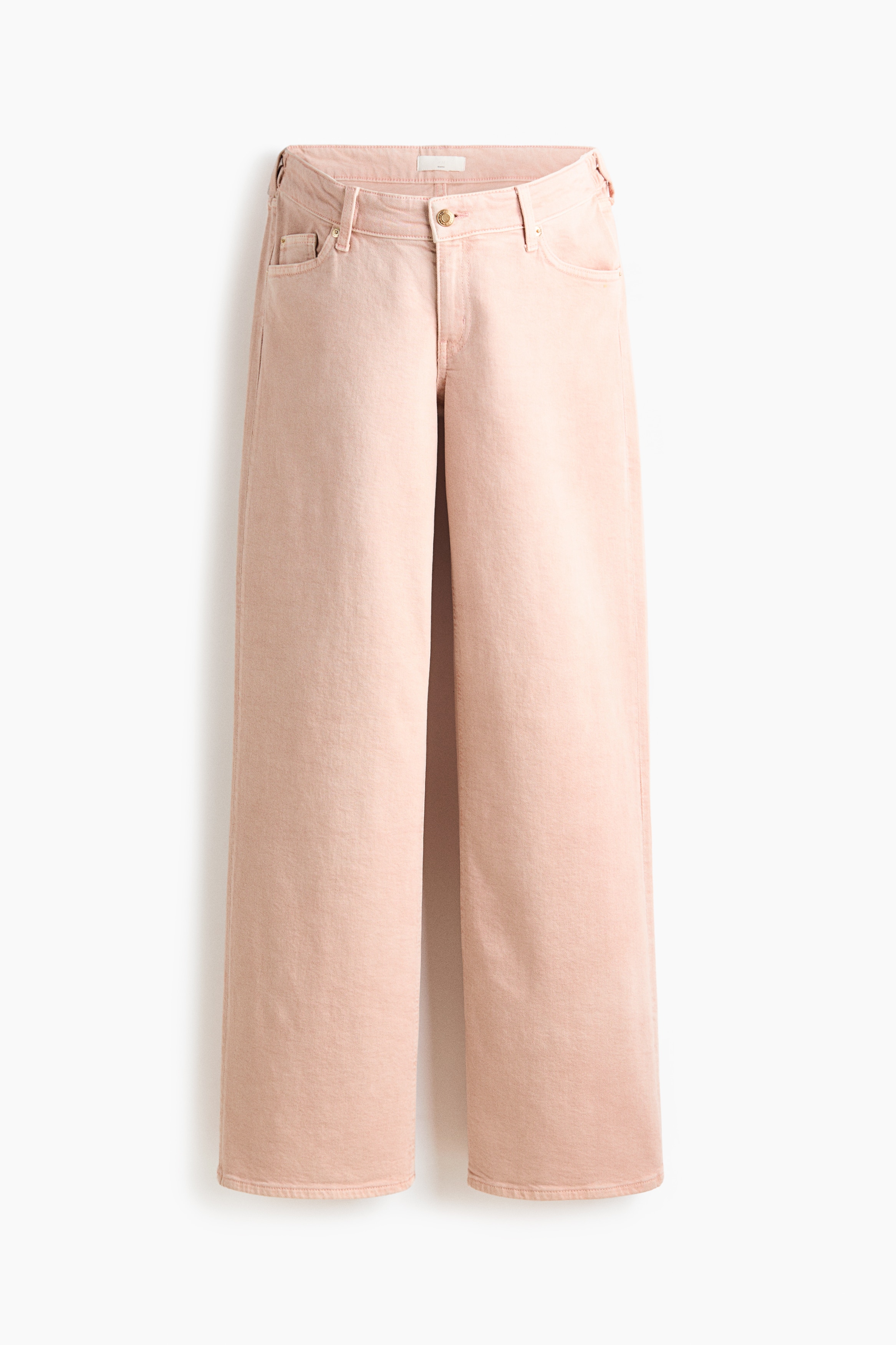 MAMA Before & After Wide Jeans - Powder pink/Light denim blue/Dark gray