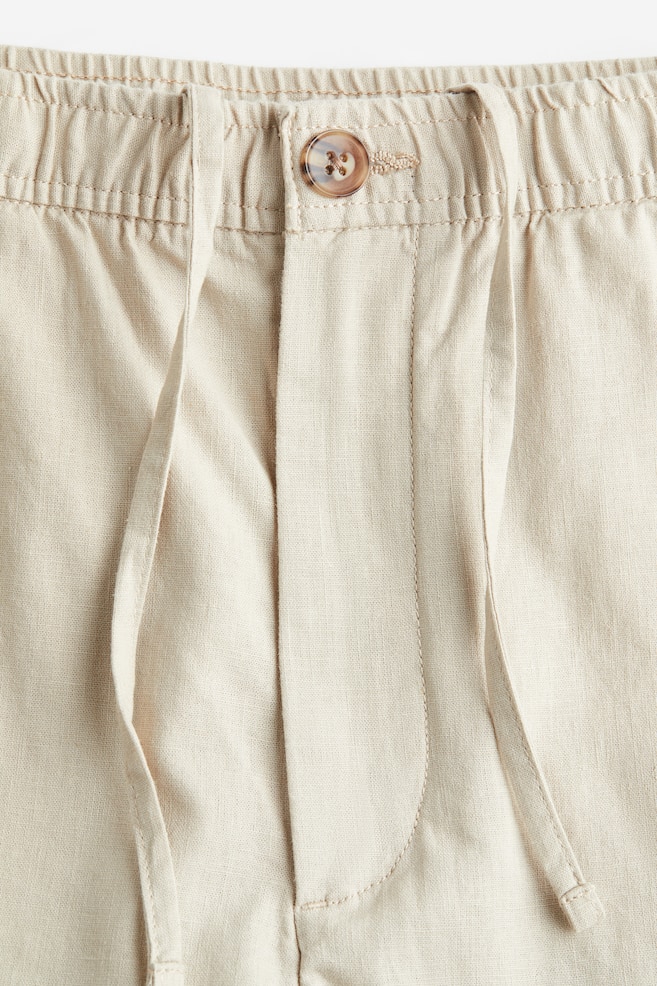 Regular Fit Linen-blend shorts - Light beige/White/Light grey/Dark brown/dc - 6