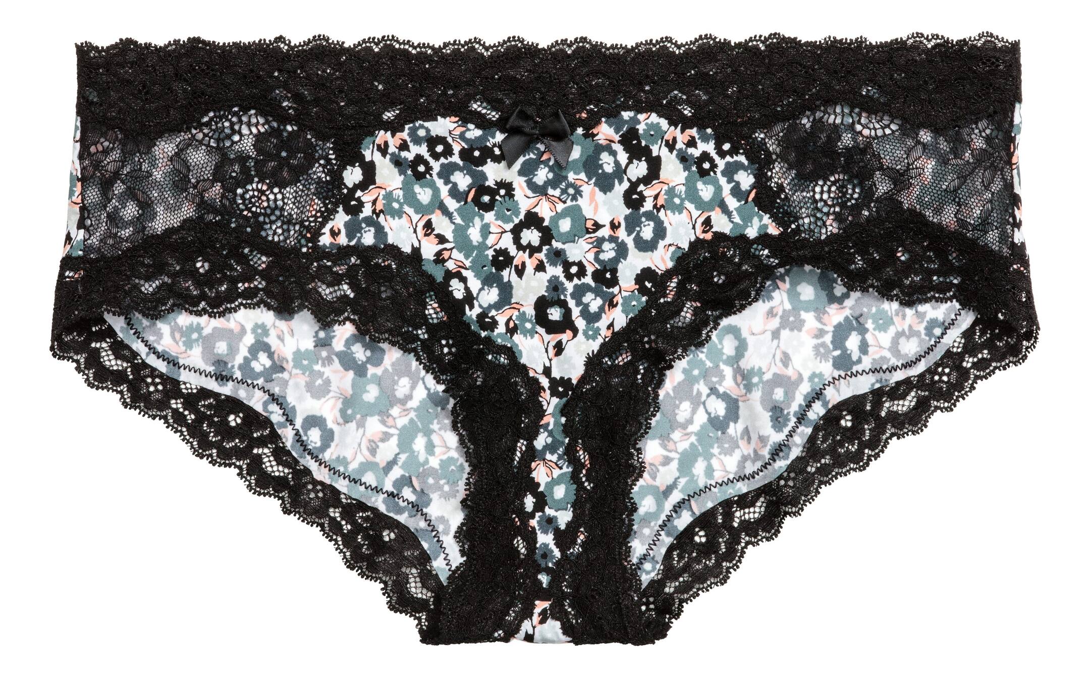 View larger image: Microfibre hipster briefs - Black/Floral - Ladies | H&M GB 1