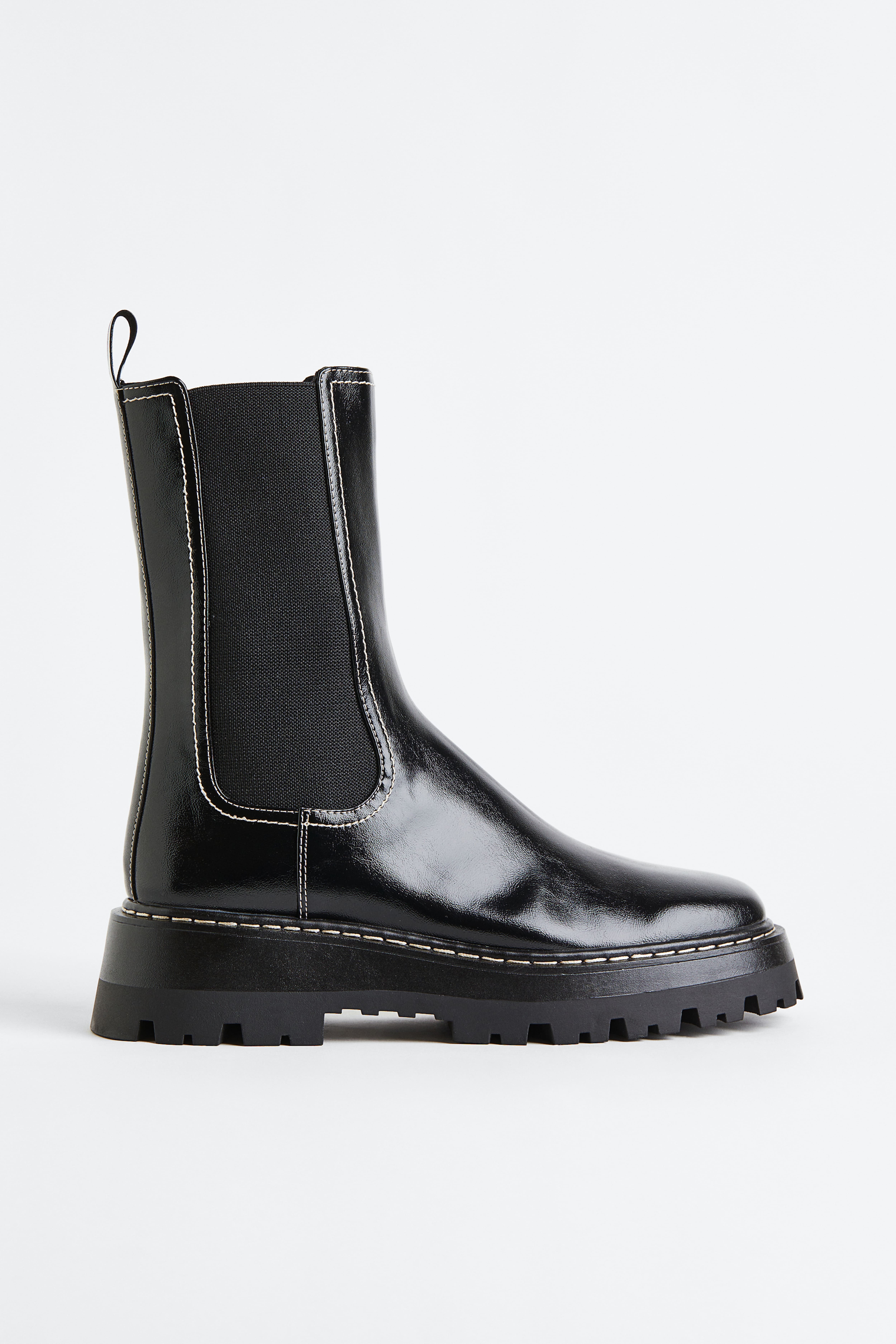 H and m black chelsea boots best sale