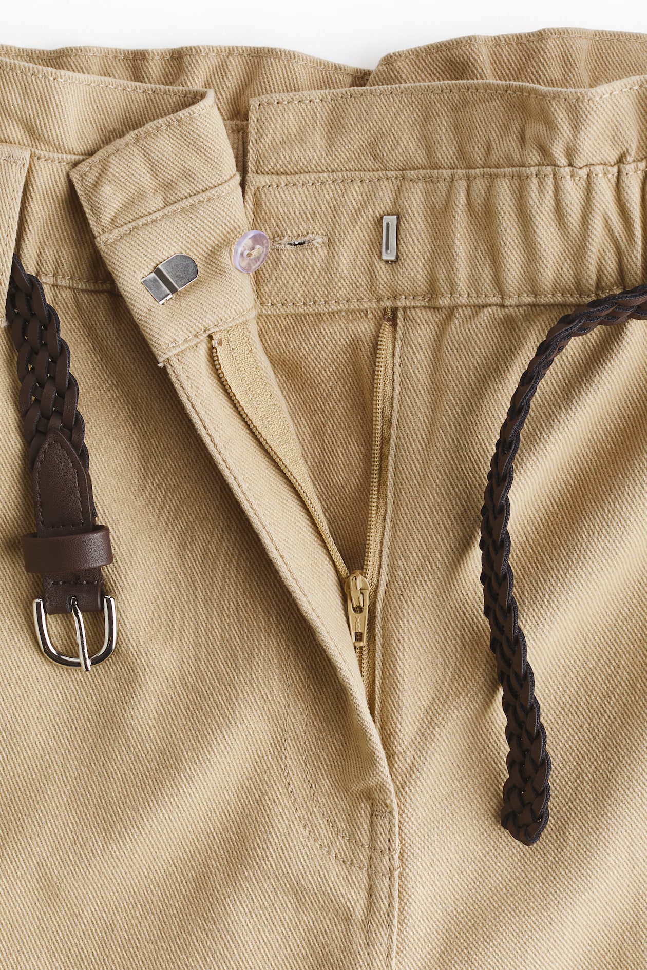 Belted Twill Shorts - image 2