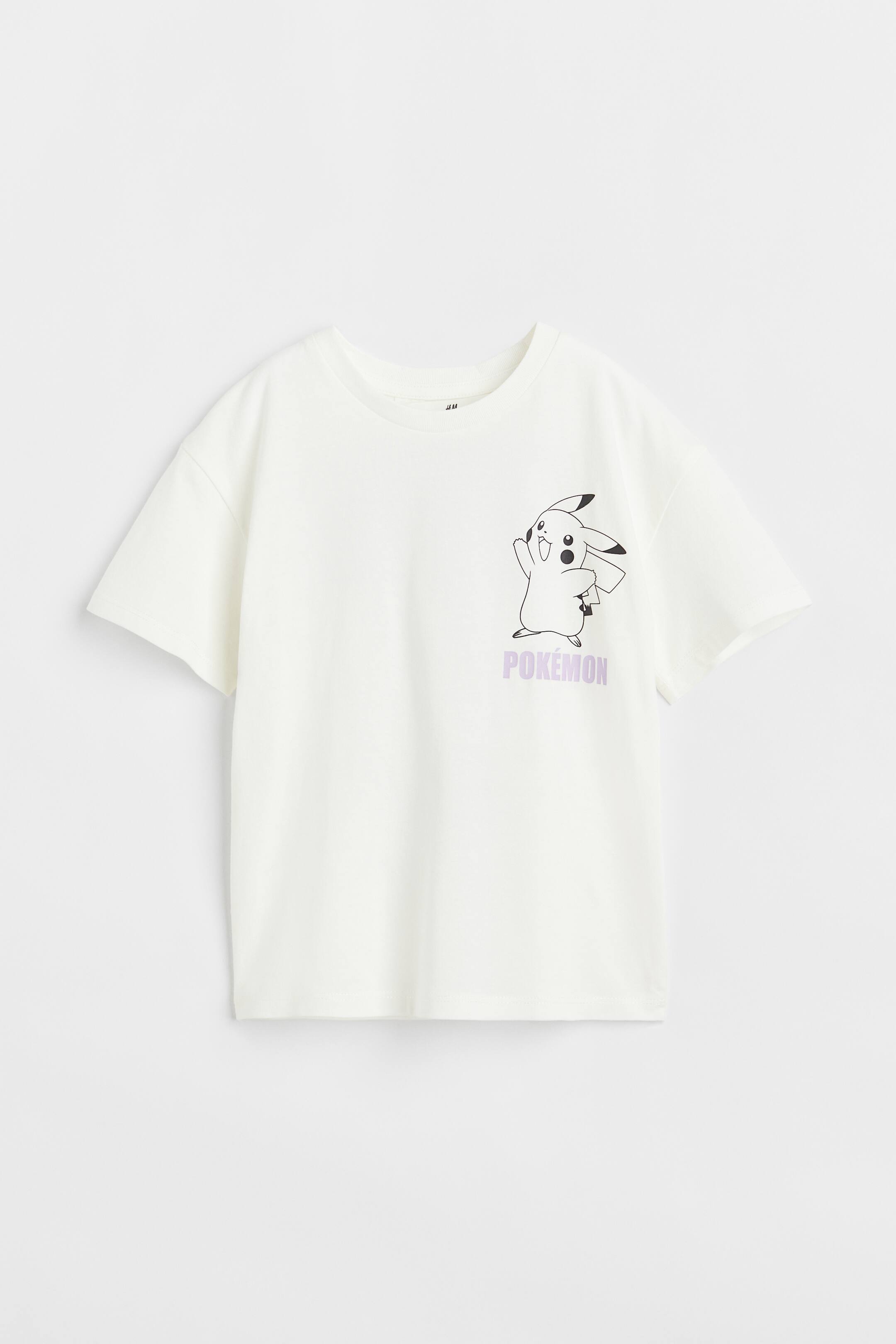 查看大圖: 圖案T恤 - 白色/寶可夢 - Kids | H&M 1