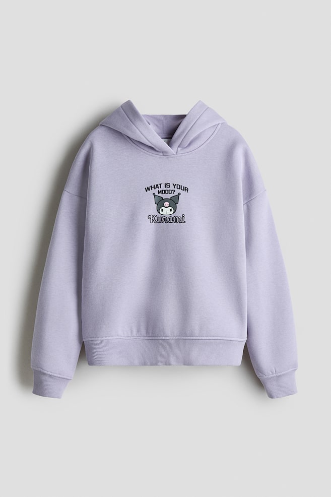 Motif-detail hoodie - Purple/Kuromi/Pink/Lilo & Stitch/Light grey marl/Lilo & Stitch/Light grey marl/SmileyWorld® - 1