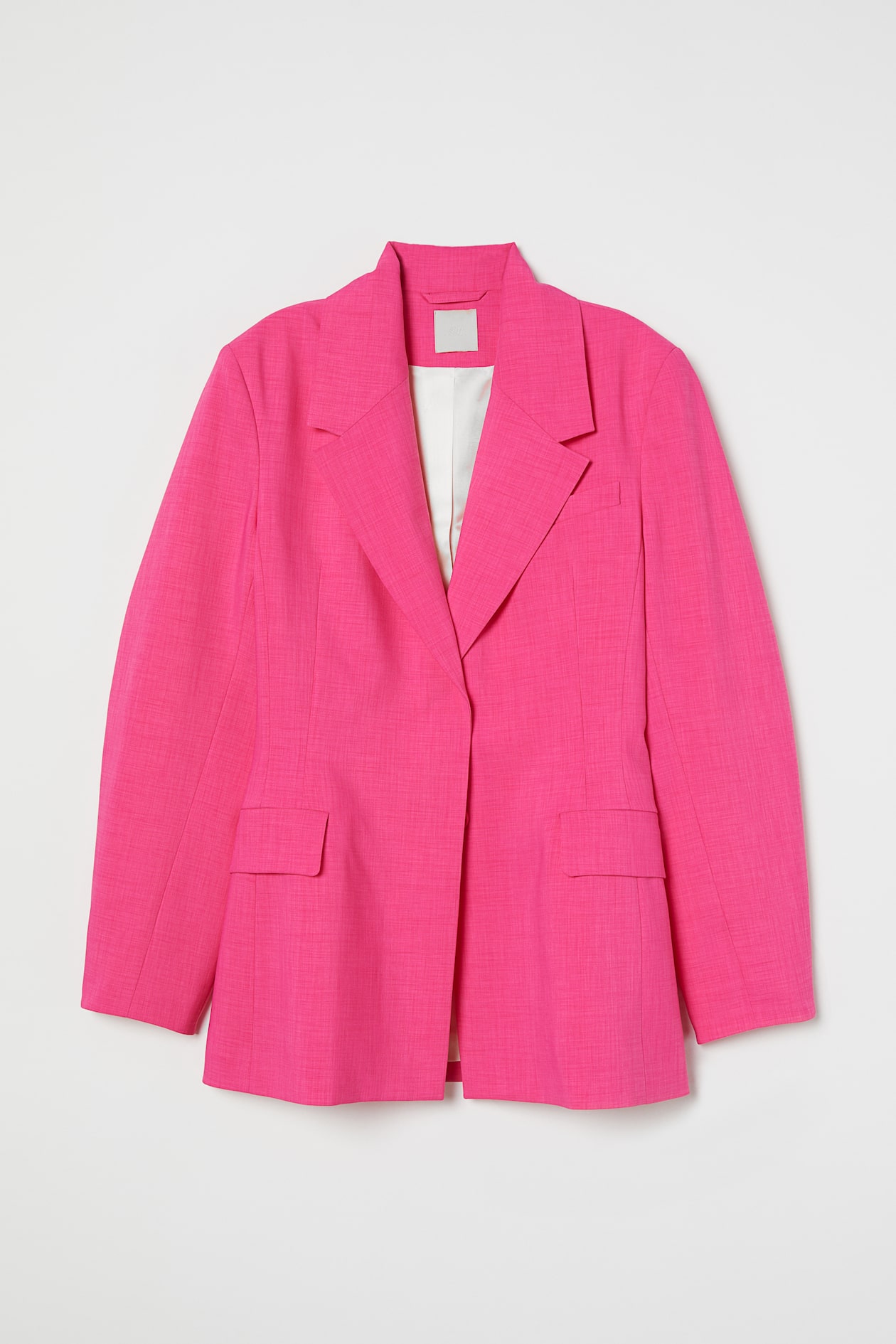 Tapered-waist Jacket - Long sleeve - Cerise - Ladies | H&M US