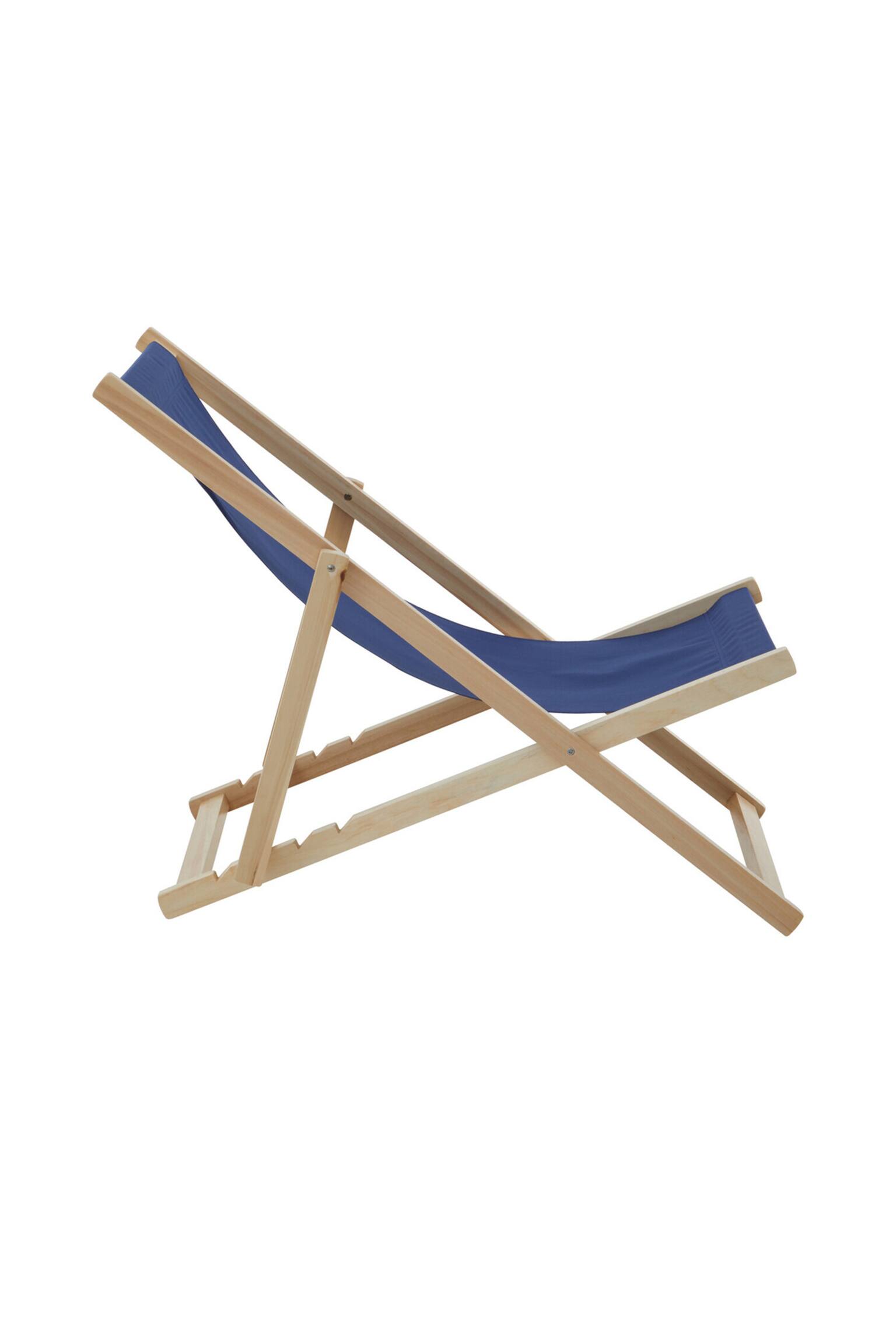 Beauport Deck Chair - Blue And Natural - 7