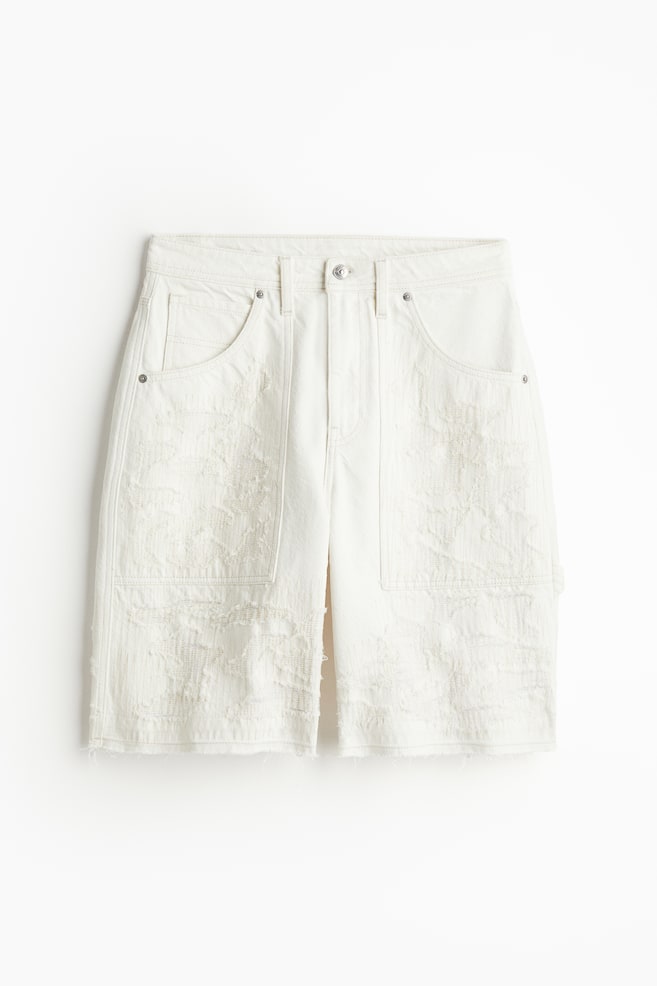 Shorts Bermuda Regular Denim - Crema - 1