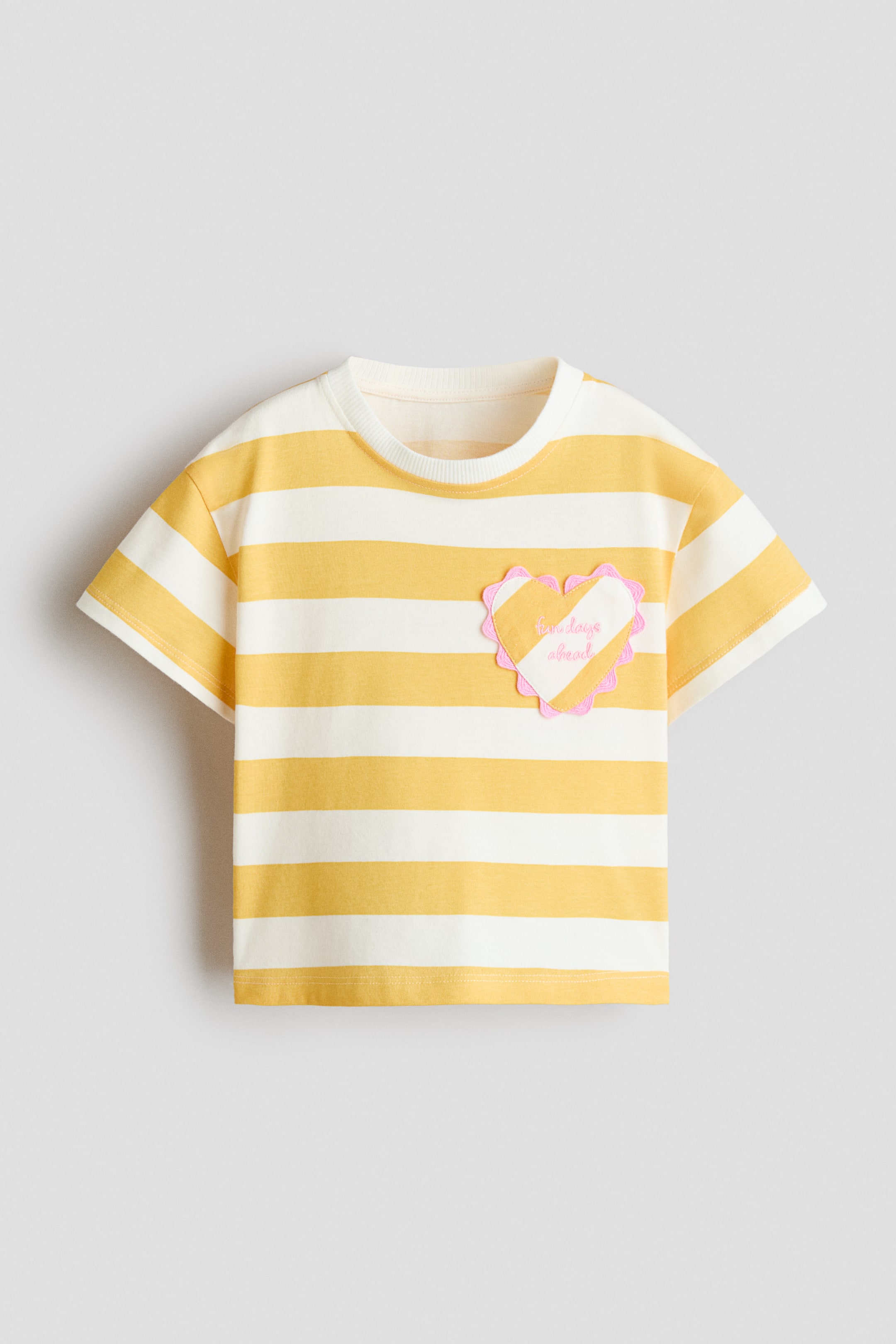 Xem ảnh lớn hơn: Áo thun cotton có hoạ tiết - Yellow/Fun Days Ahead - Kids | H&M VN 1