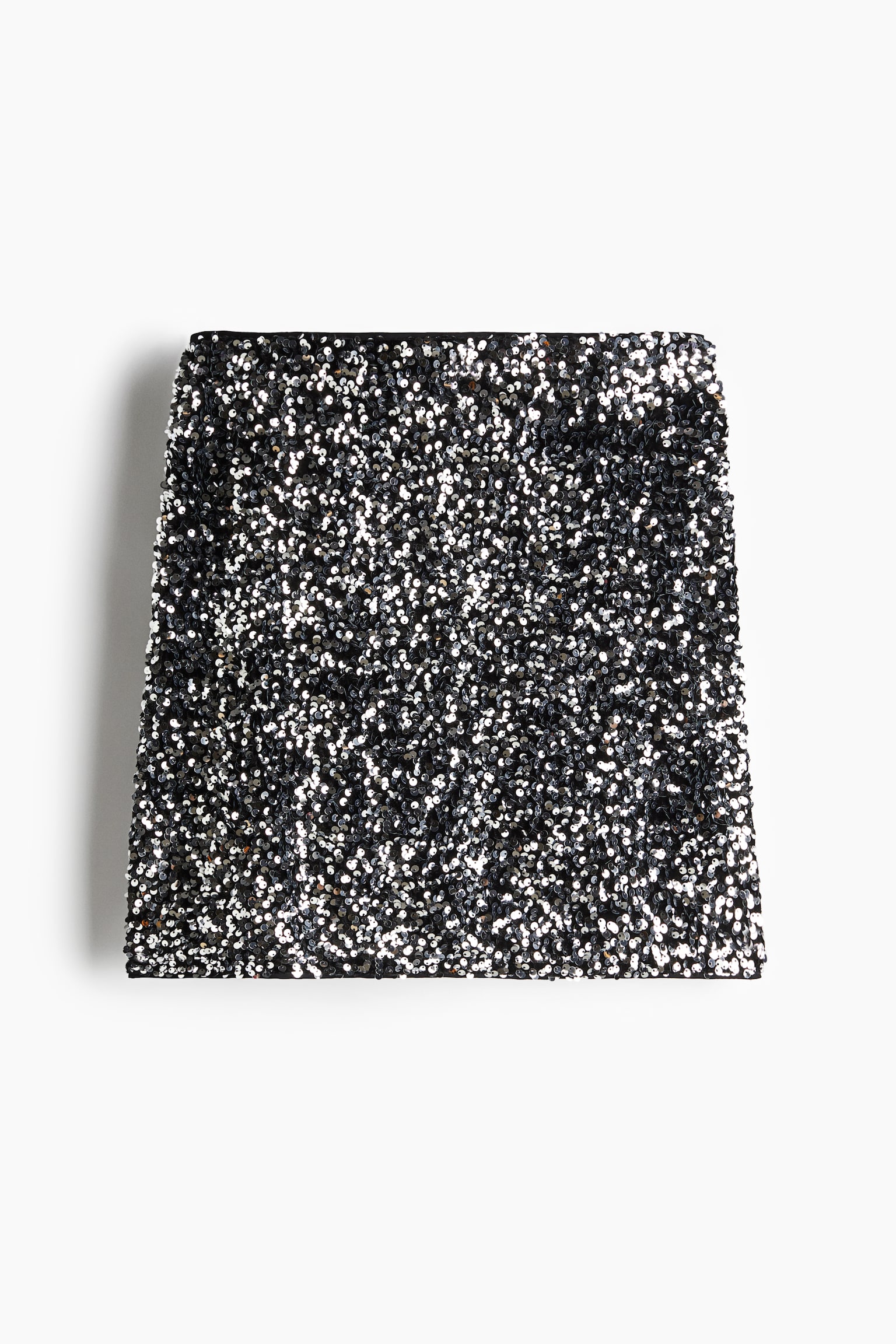 Sequined mini skirt - Black/Silver-coloured/Black - 2