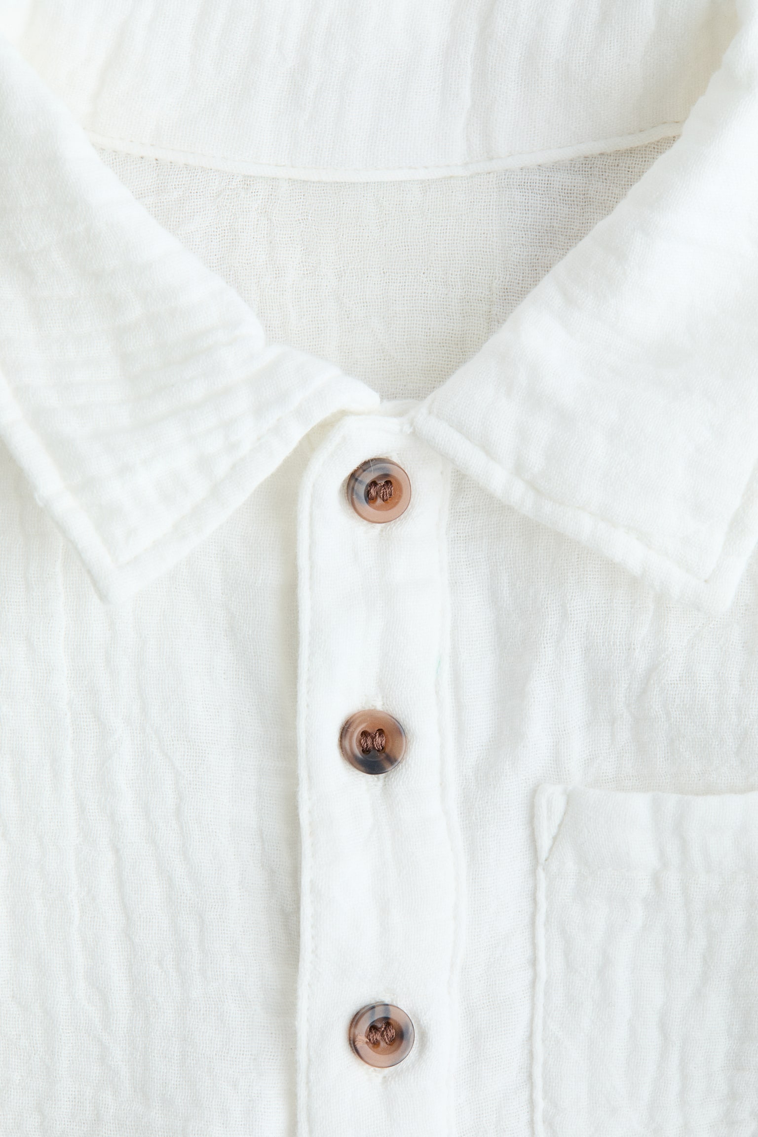 Cotton muslin shirt - White - 2