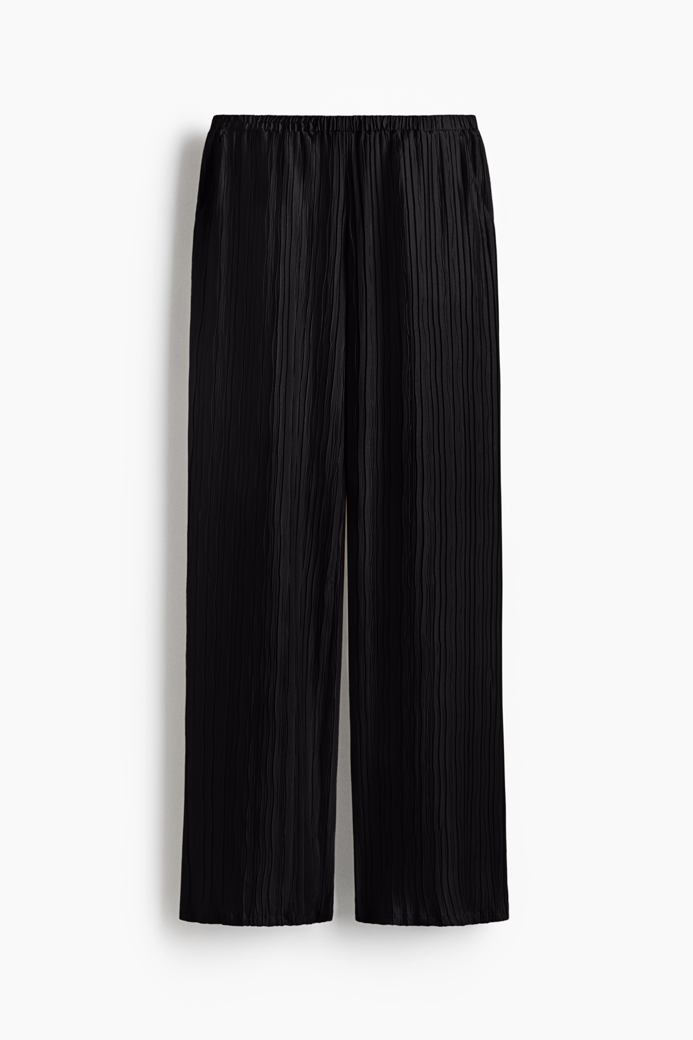 Crinkled pull-on trousers - Black/Brown/White/Dark khaki green