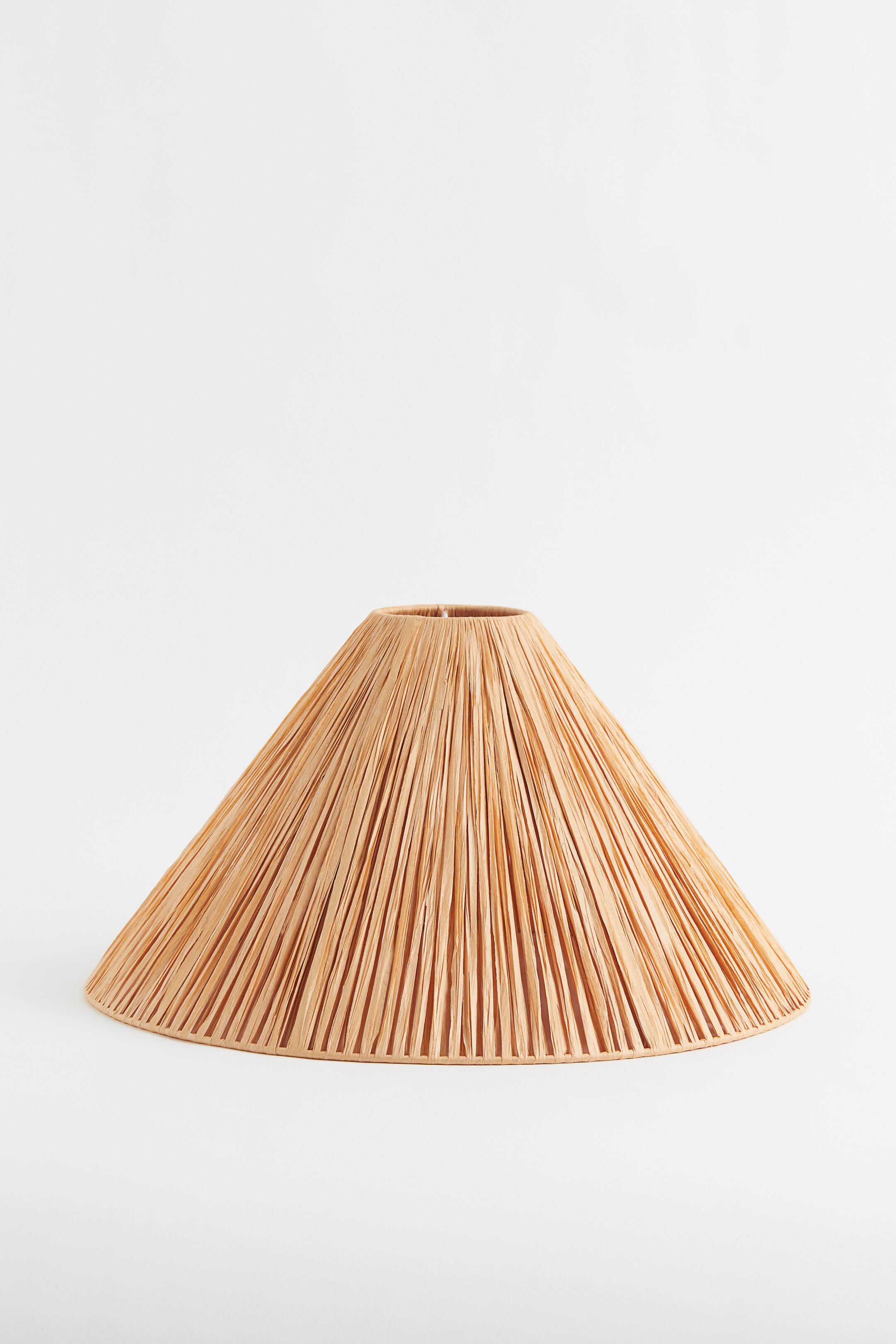 Large paper straw lamp shade Beige Home All H&M GB