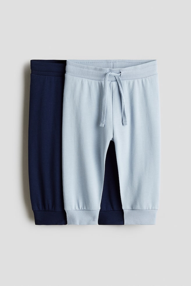 2-pack Joggers - Navy blue/light blue/Beige/natural white melange/Black/light gray melange/Light gray/navy blue striped/Light pink/cherries/Pink/cherries/Light beige/brown - 1